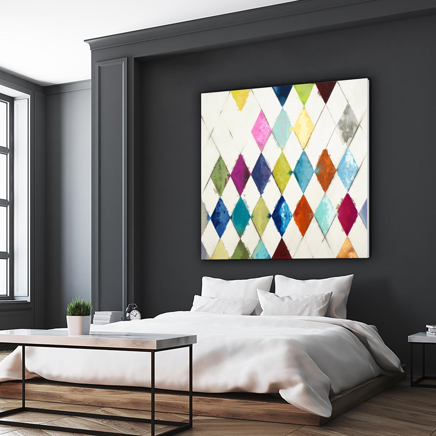 Diamonds by Randy Hibberd on GIANT ART - blue abstract