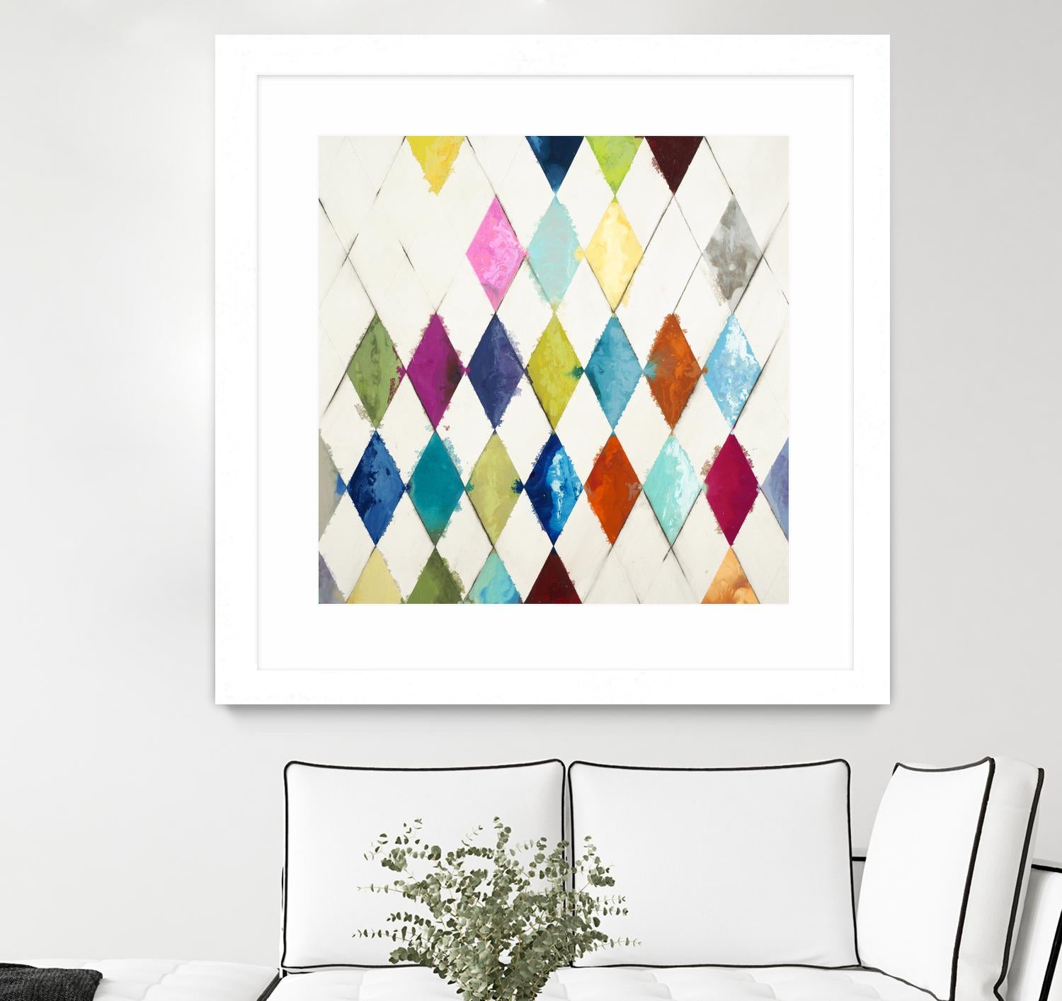 Diamonds by Randy Hibberd on GIANT ART - blue abstract