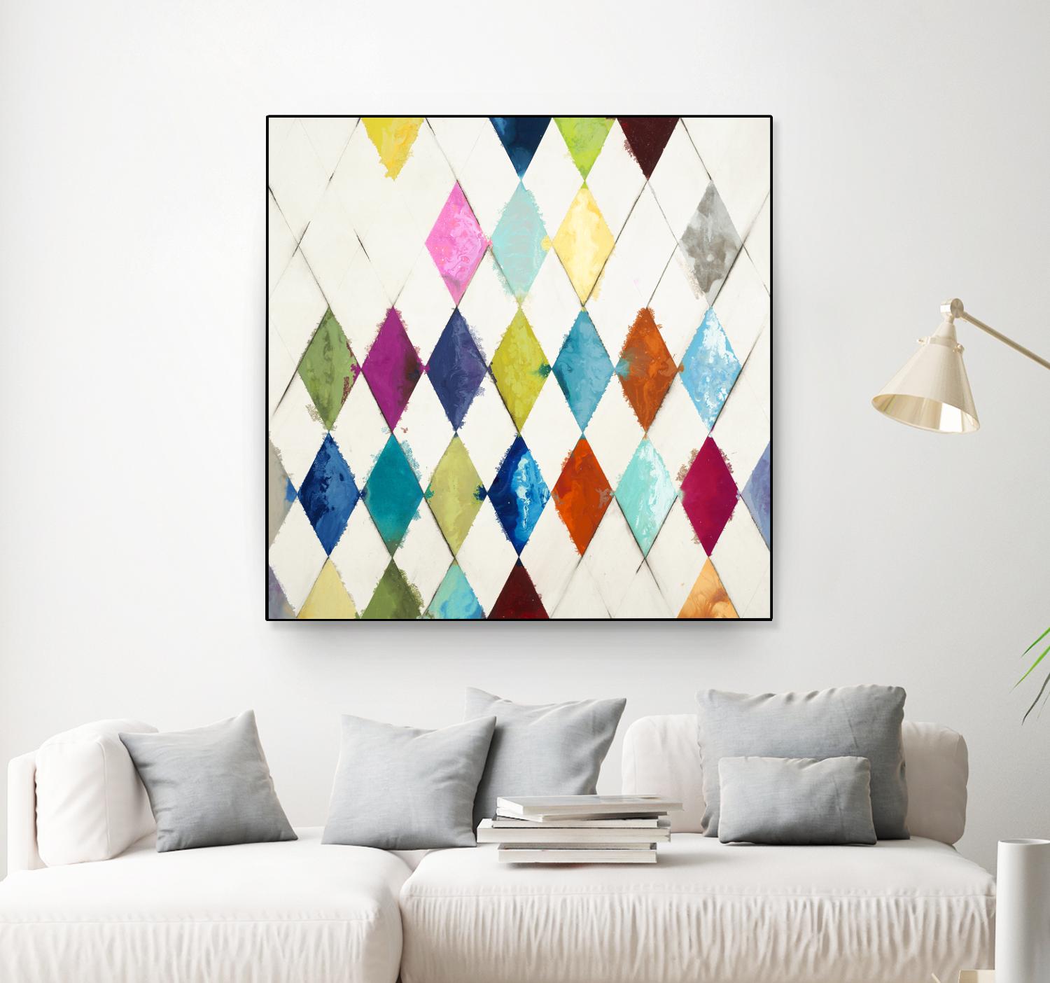 Diamonds by Randy Hibberd on GIANT ART - blue abstract