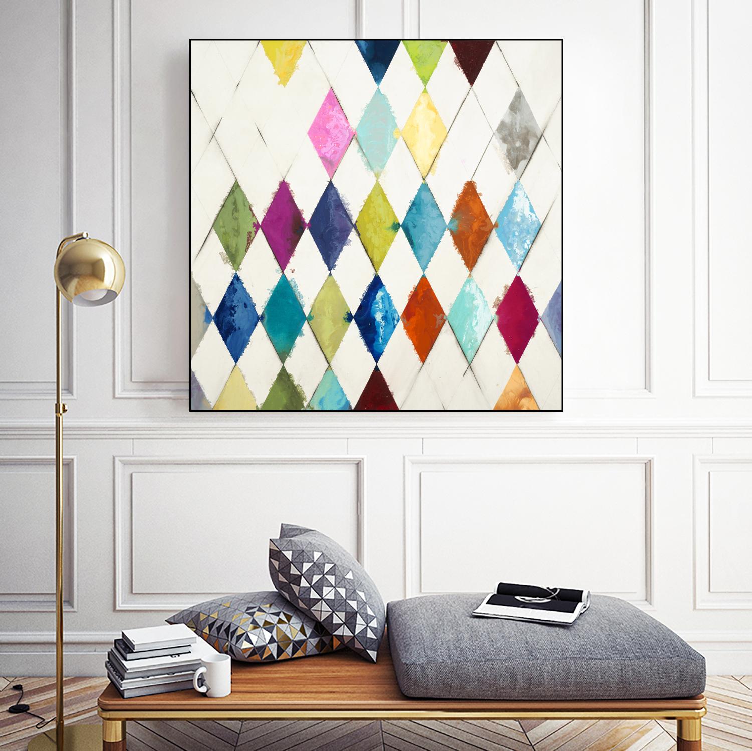 Diamonds by Randy Hibberd on GIANT ART - blue abstract