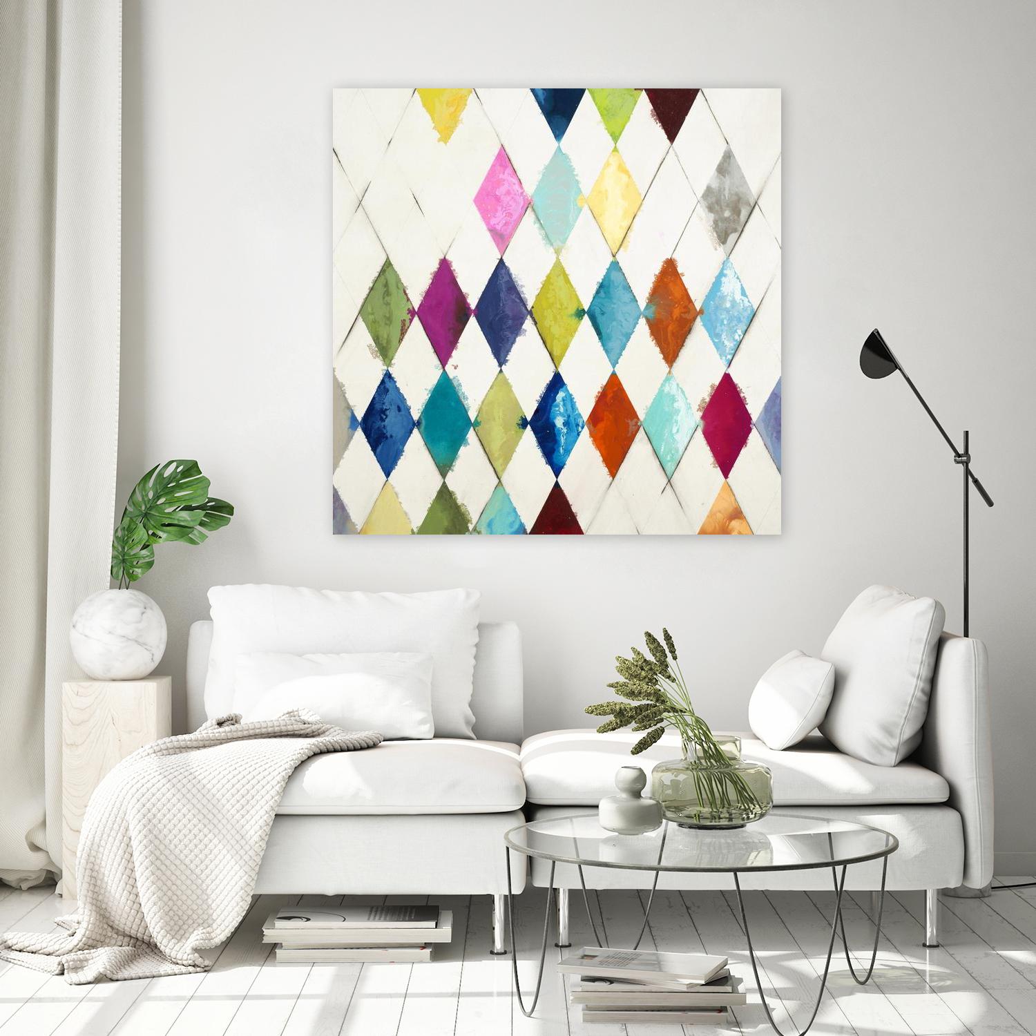 Diamonds by Randy Hibberd on GIANT ART - blue abstract