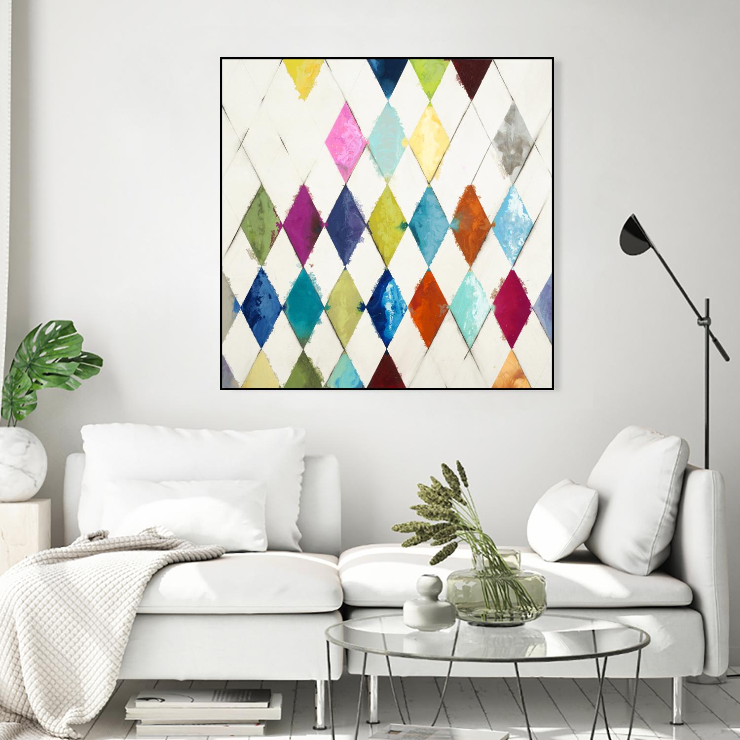 Diamonds by Randy Hibberd on GIANT ART - blue abstract