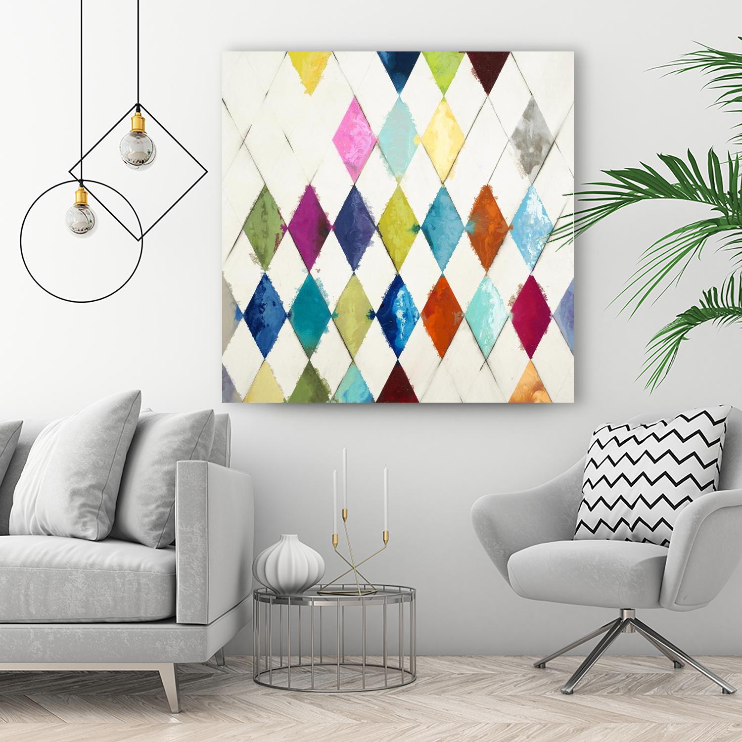 Diamonds by Randy Hibberd on GIANT ART - blue abstract