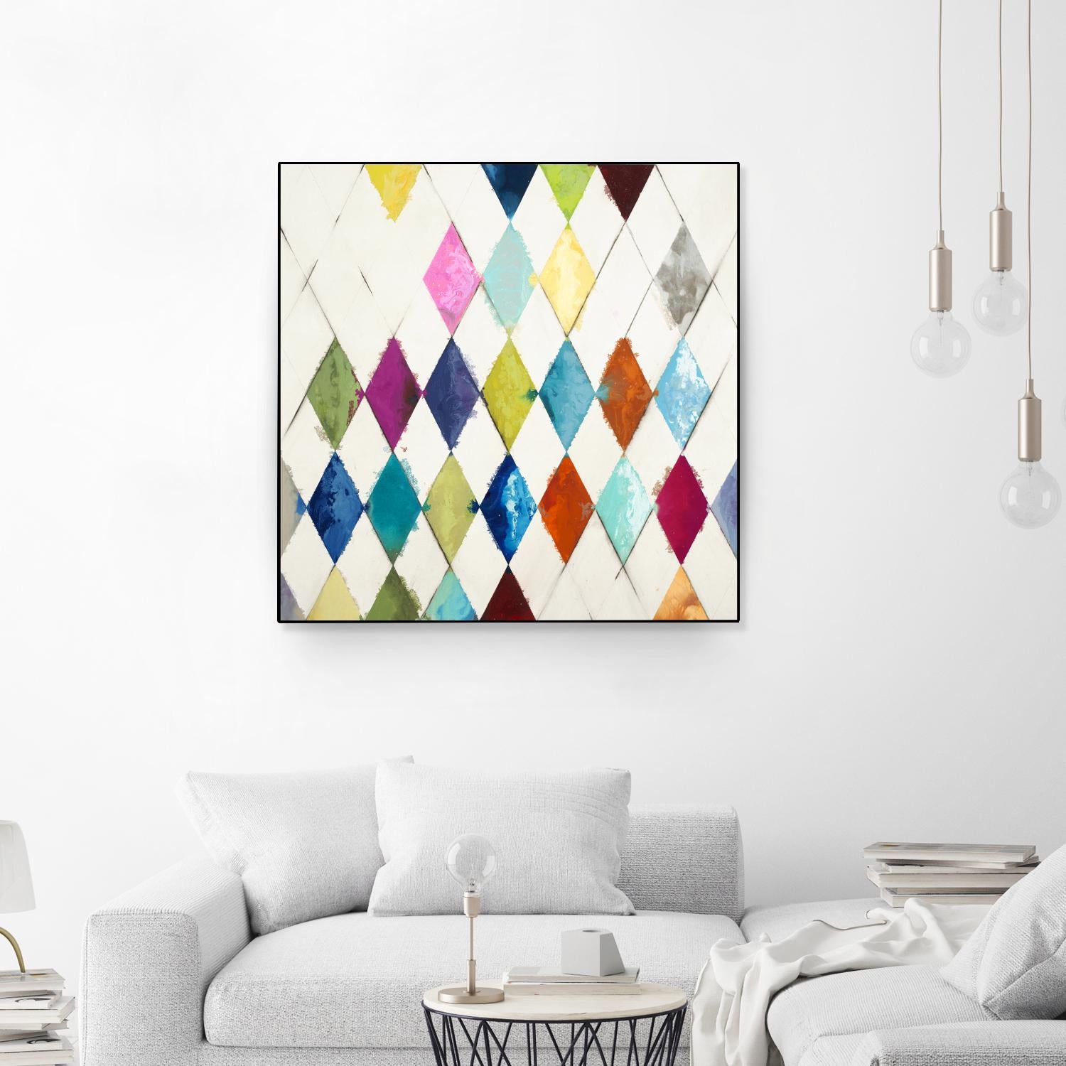 Diamonds by Randy Hibberd on GIANT ART - blue abstract