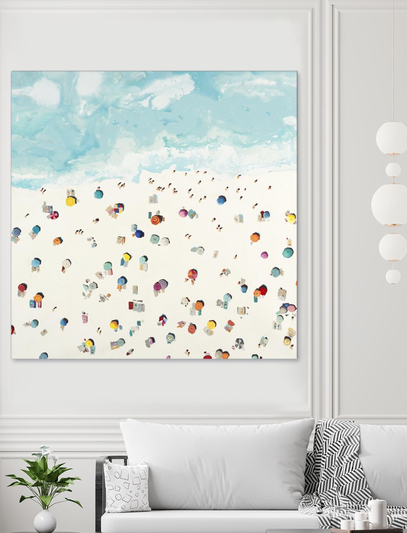 Beach Days by Randy Hibberd on GIANT ART - beige sea scene areal view