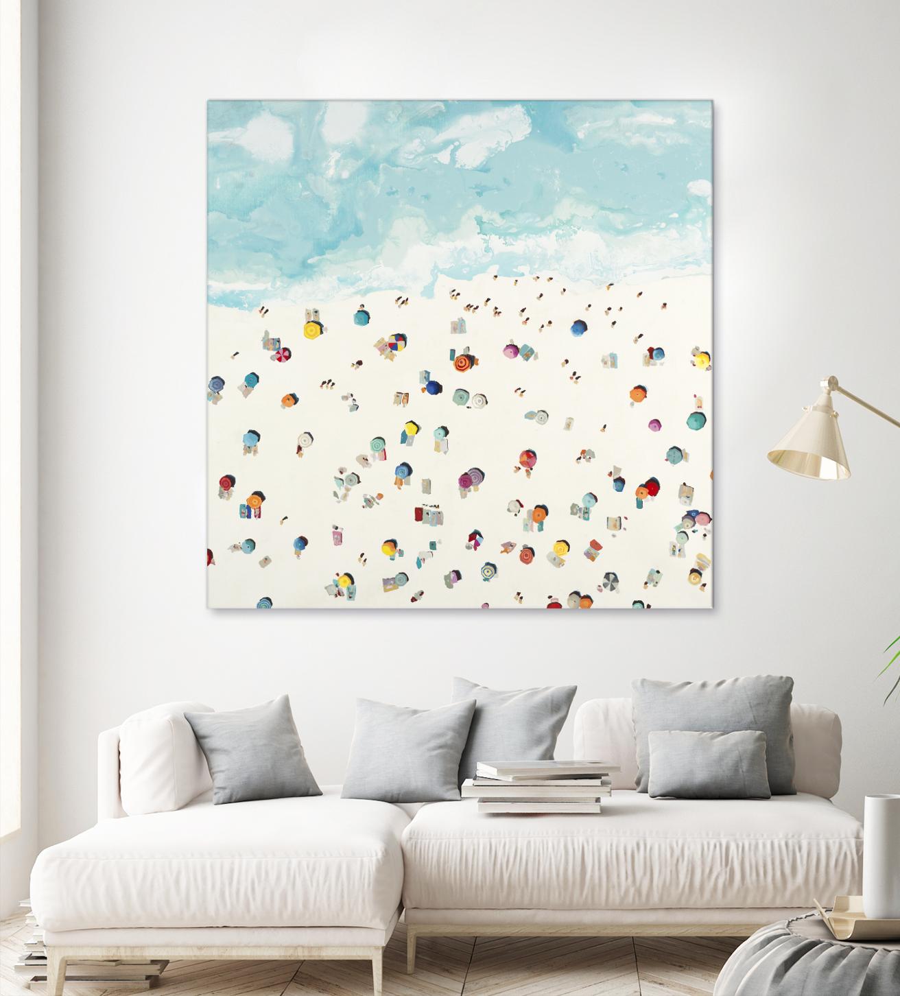 Beach Days by Randy Hibberd on GIANT ART - beige sea scene areal view