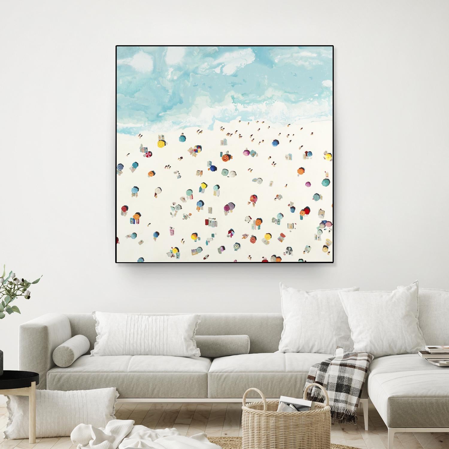 Beach Days by Randy Hibberd on GIANT ART - beige sea scene areal view