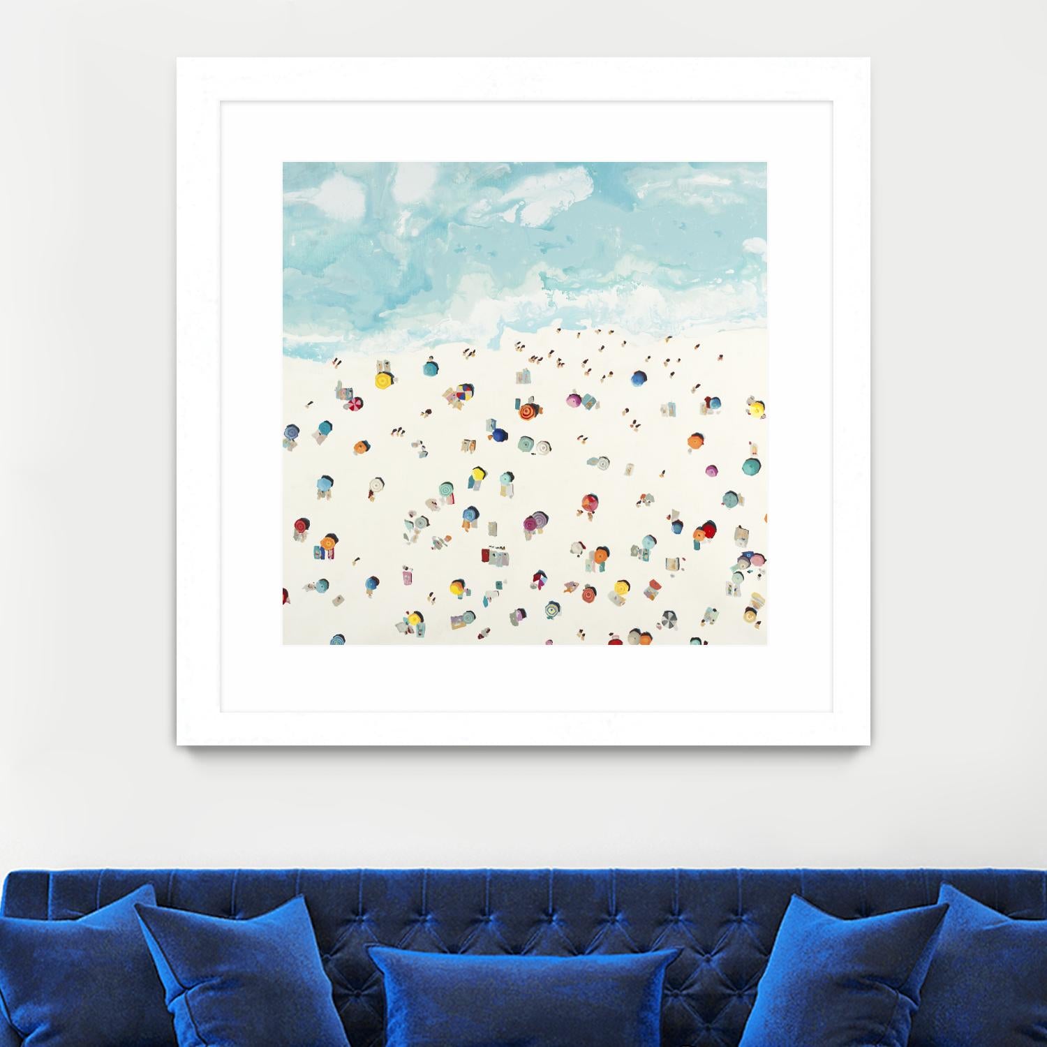 Beach Days by Randy Hibberd on GIANT ART - beige sea scene areal view