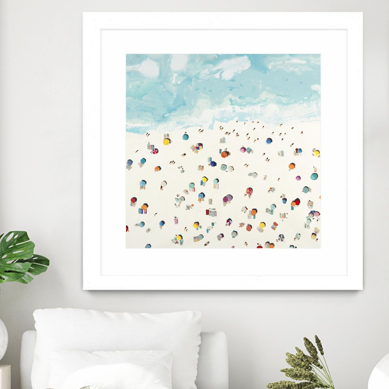 Beach Days by Randy Hibberd on GIANT ART - beige sea scene areal view