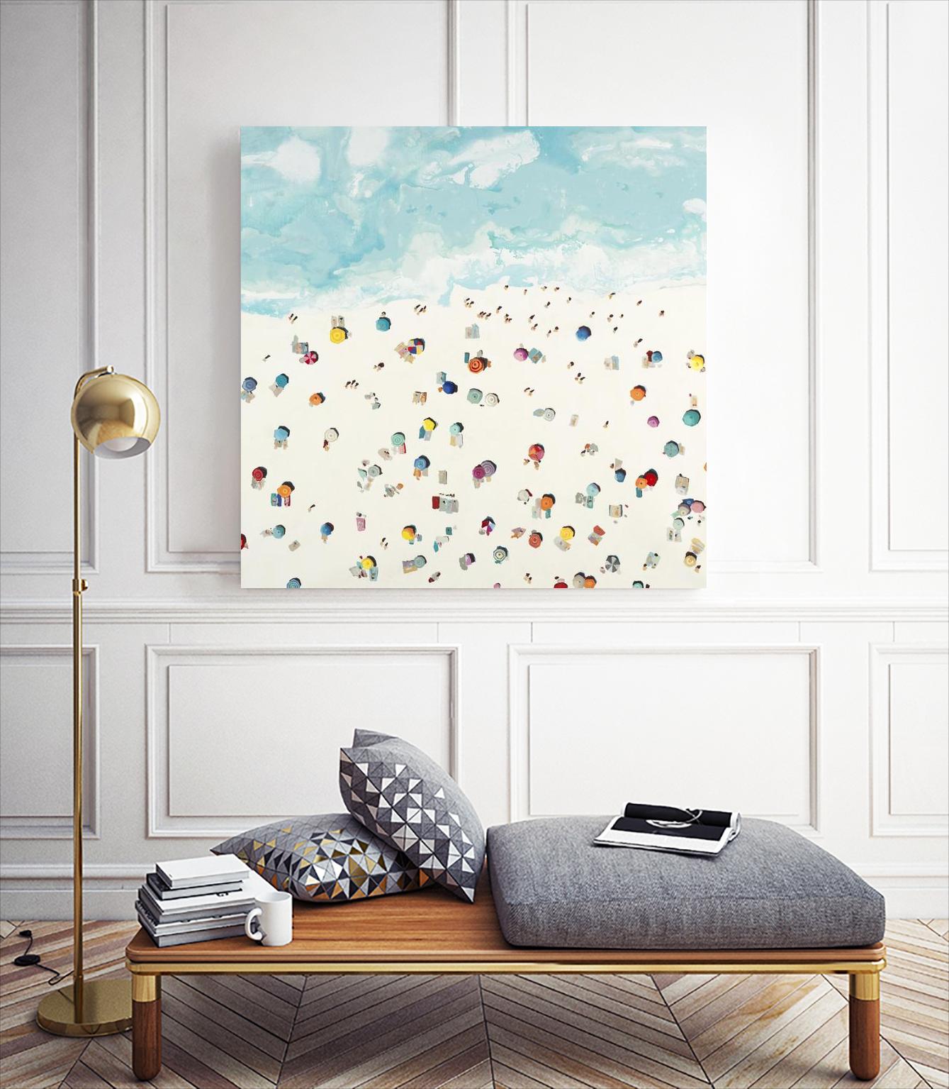 Beach Days by Randy Hibberd on GIANT ART - beige sea scene areal view