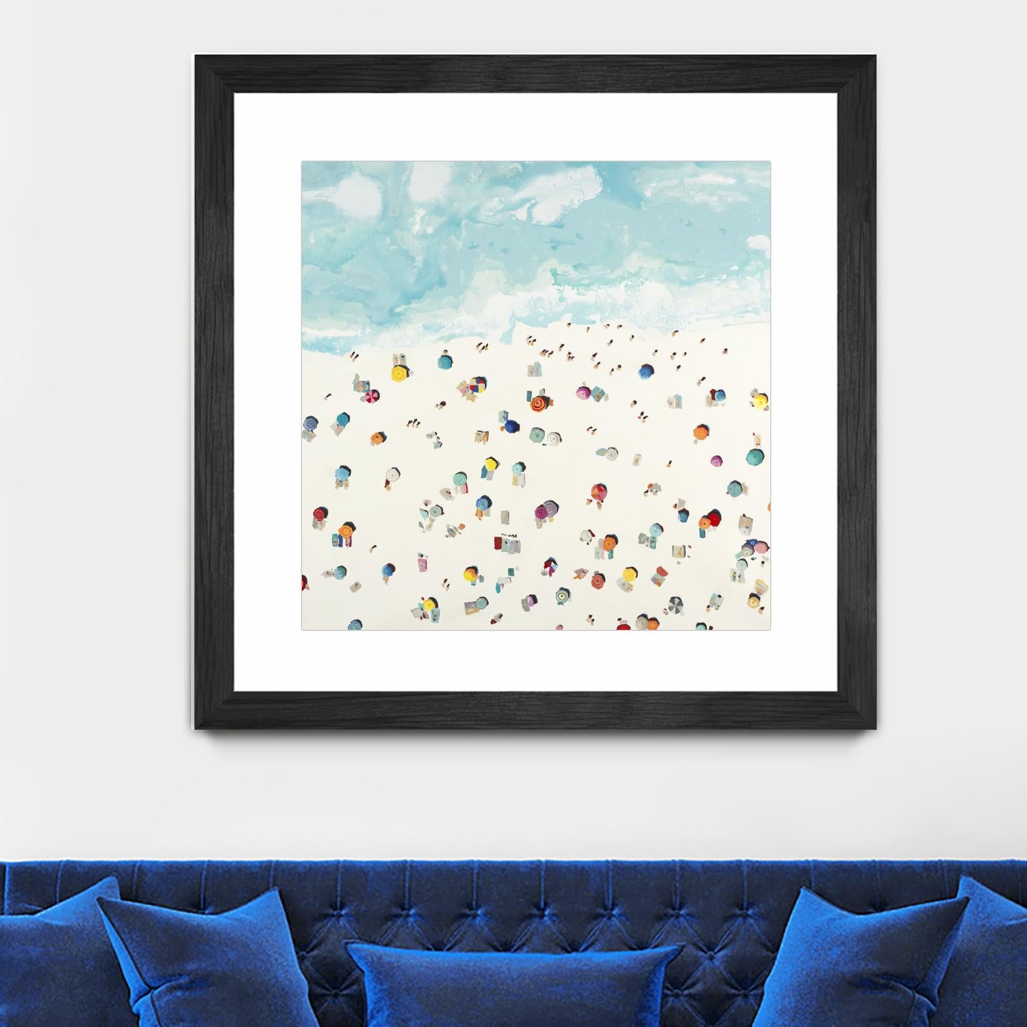 Beach Days by Randy Hibberd on GIANT ART - beige sea scene areal view