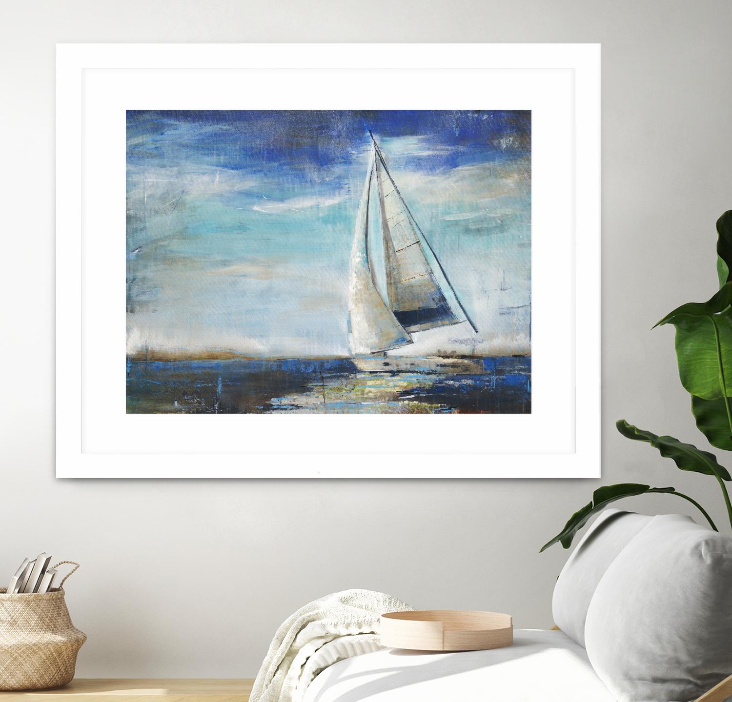 Sail Away by Liz Jardine on GIANT ART - white nautical