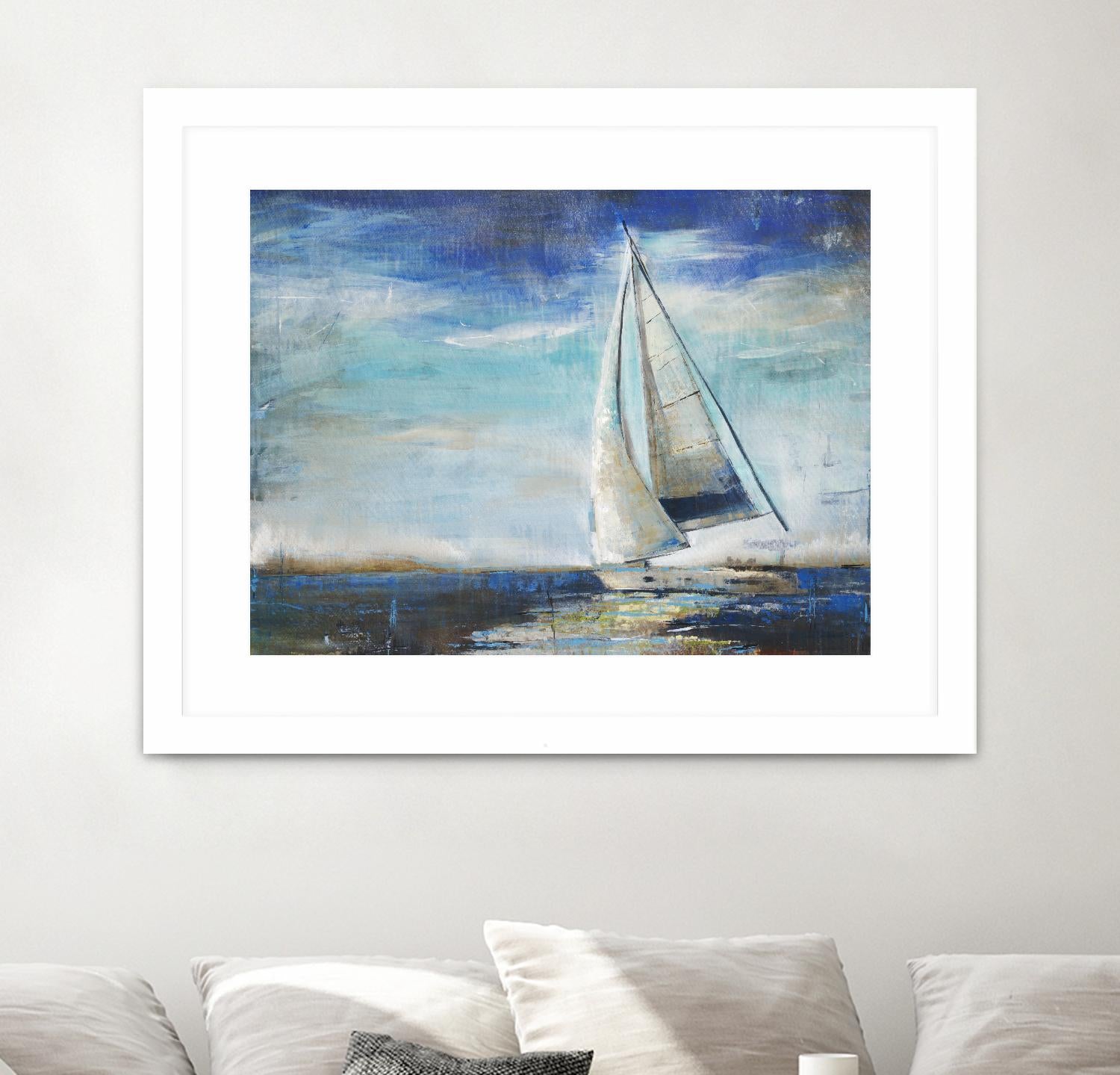 Sail Away by Liz Jardine on GIANT ART - white nautical
