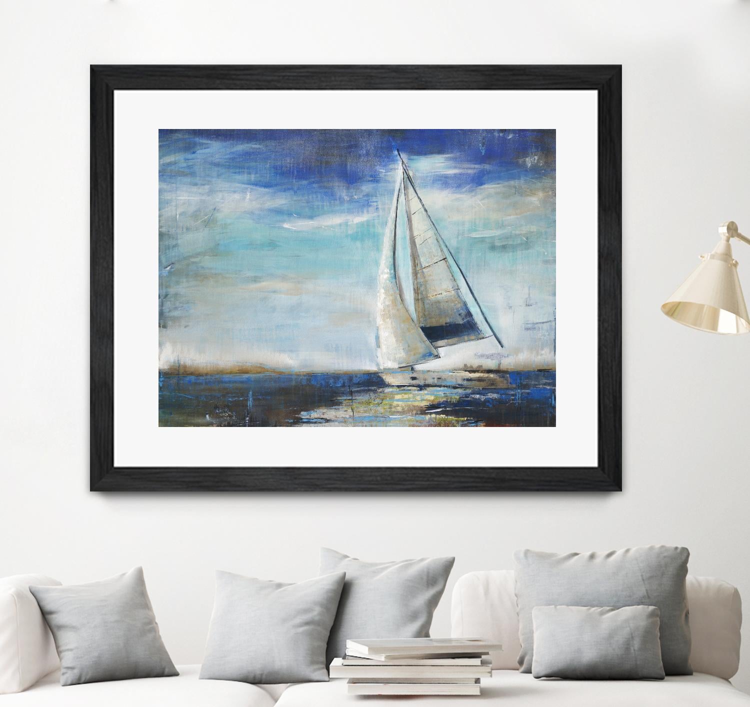 Sail Away by Liz Jardine on GIANT ART - white nautical
