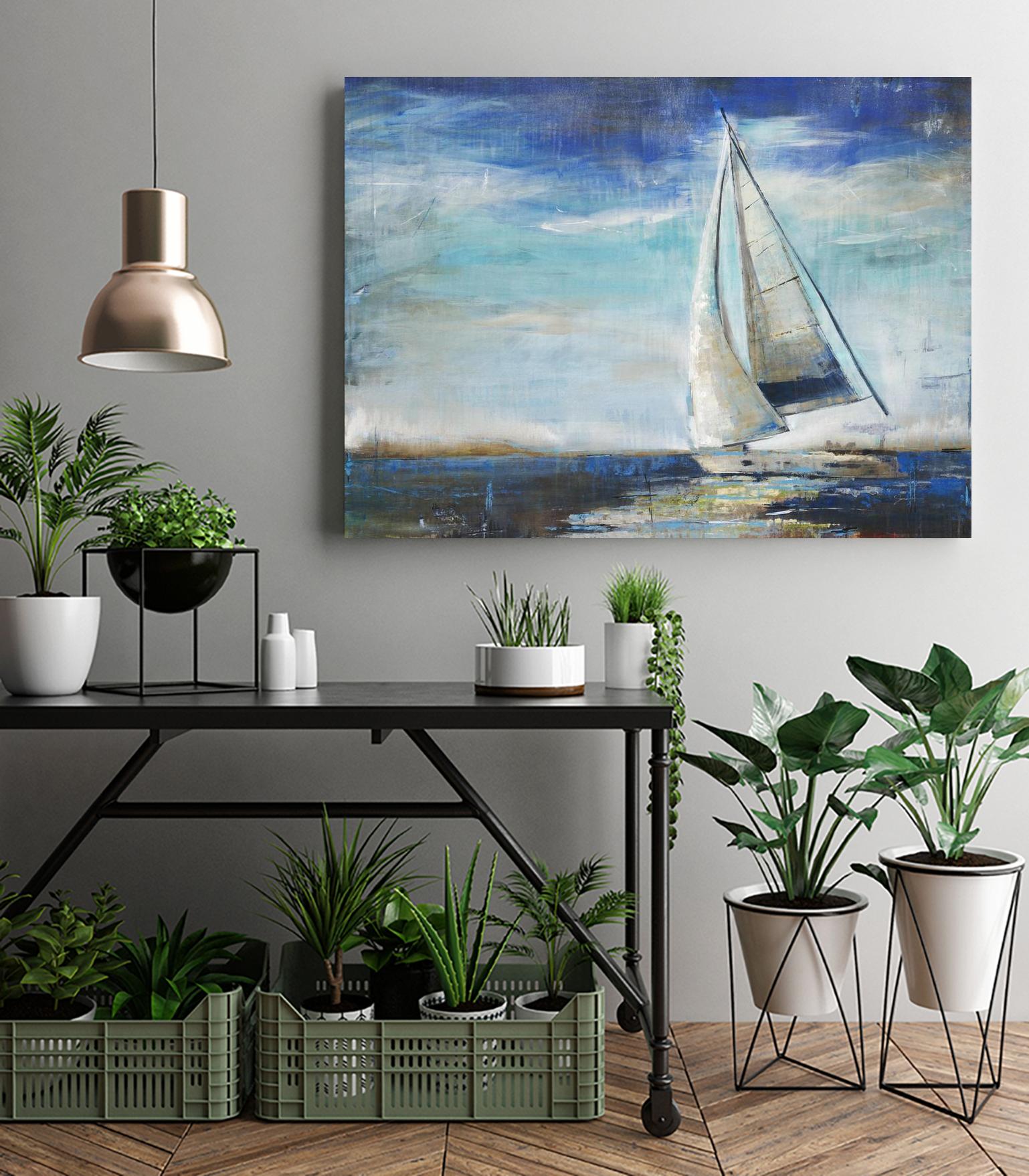 Sail Away by Liz Jardine on GIANT ART - white nautical