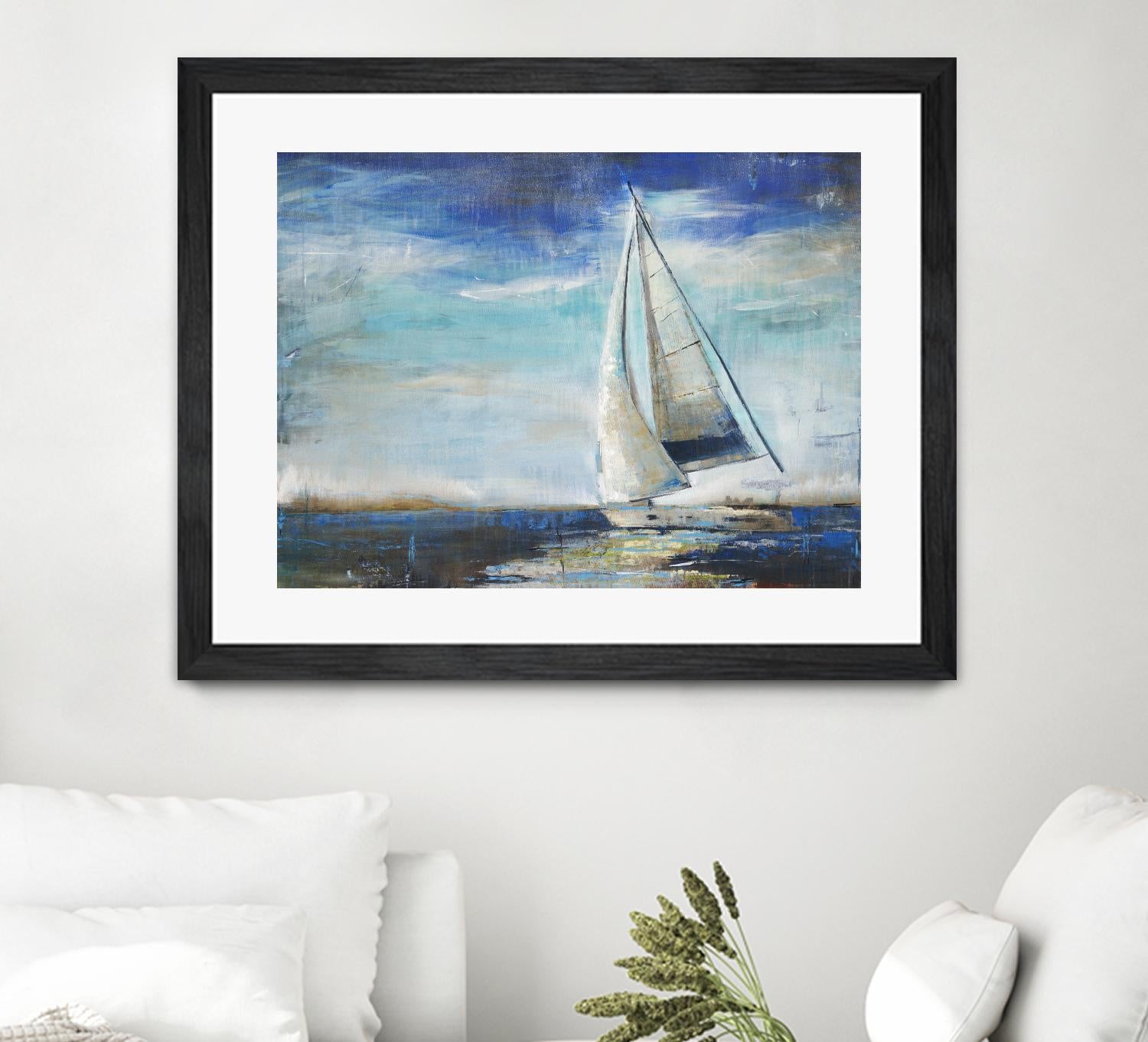 Sail Away by Liz Jardine on GIANT ART - white nautical