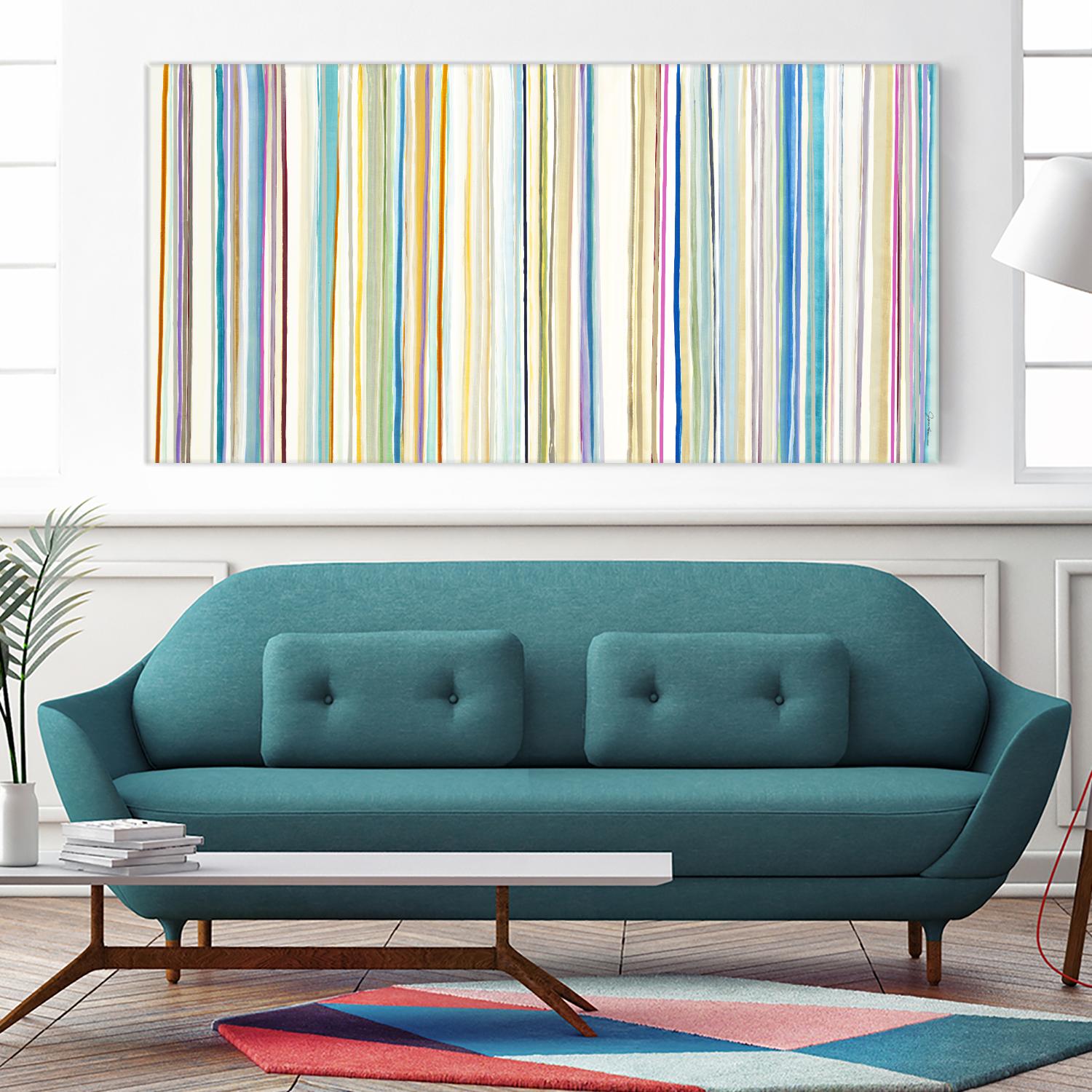 Candy Stripes by Liz Jardine on GIANT ART - blue contemporary