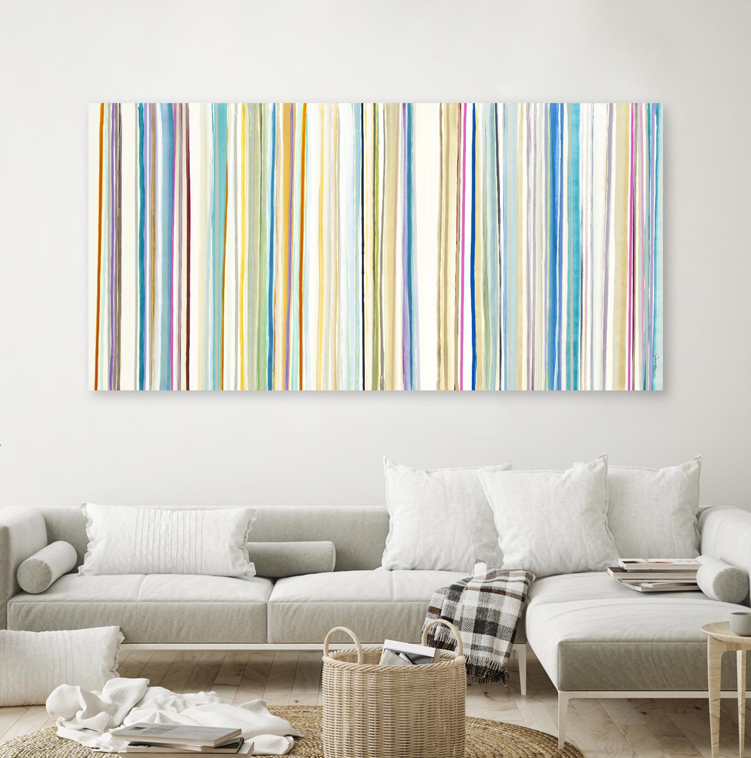Candy Stripes by Liz Jardine on GIANT ART - blue contemporary