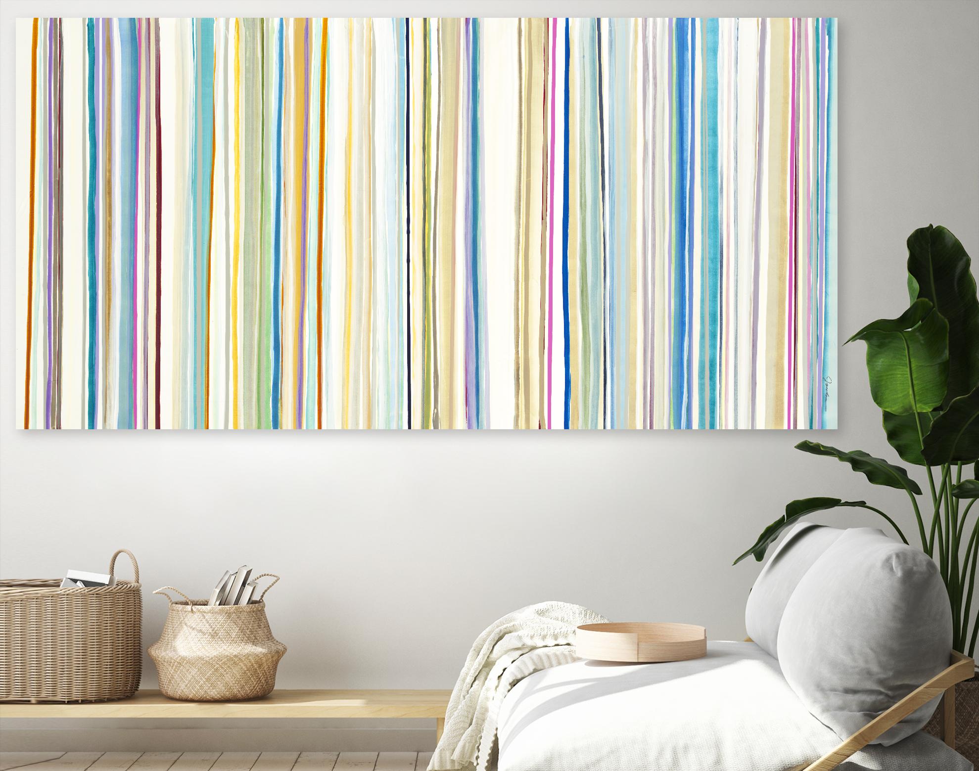 Candy Stripes by Liz Jardine on GIANT ART - blue contemporary
