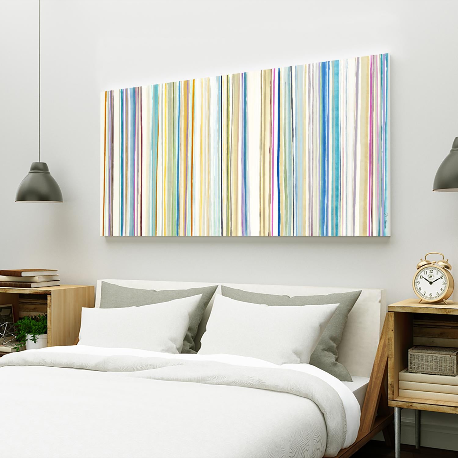 Candy Stripes by Liz Jardine on GIANT ART - blue contemporary