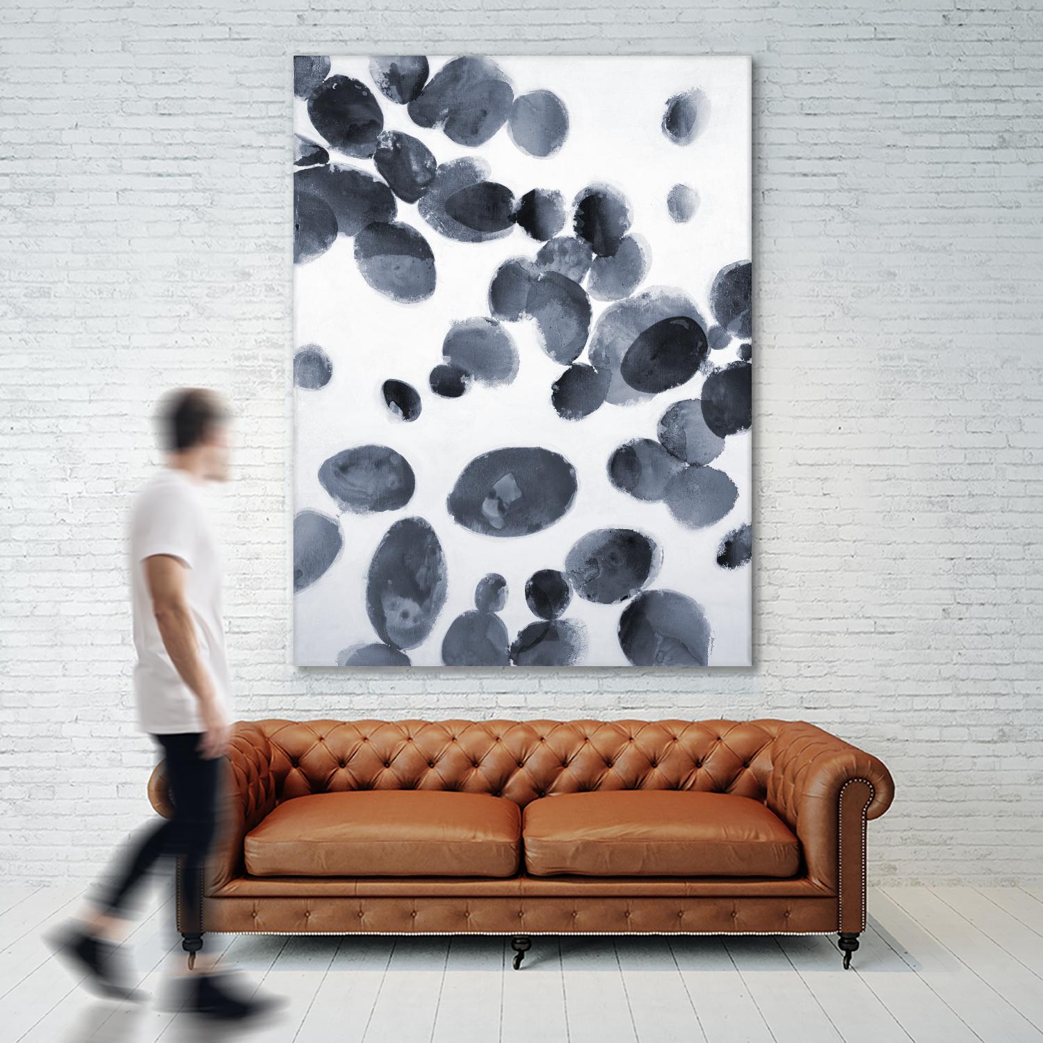 The Next Wave by Liz Jardine on GIANT ART - grays organic shapes