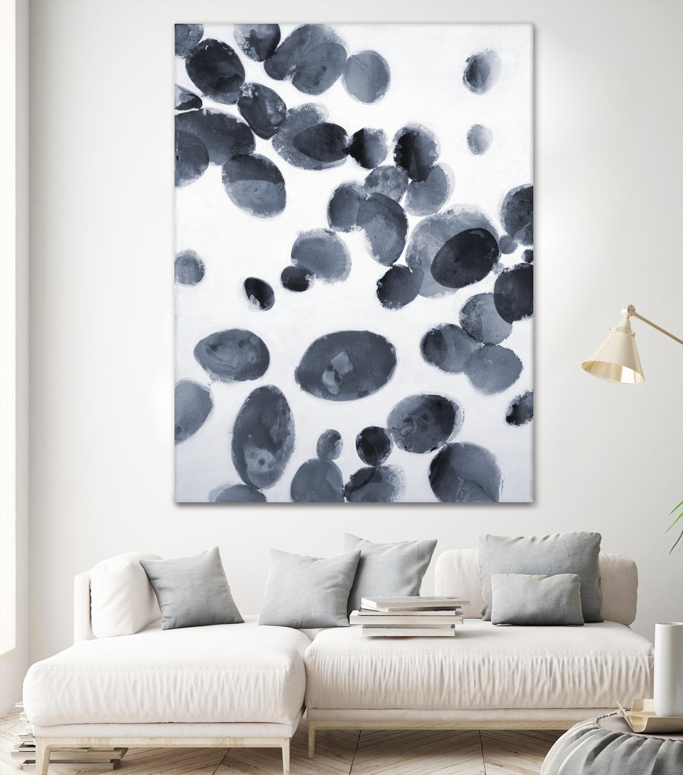The Next Wave by Liz Jardine on GIANT ART - grays organic shapes