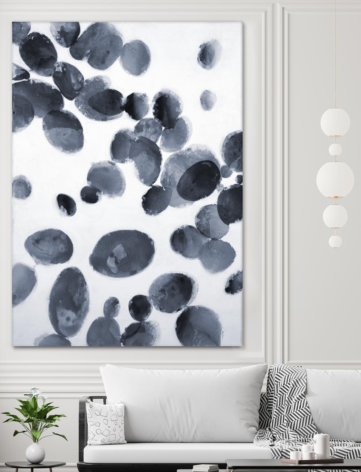 The Next Wave by Liz Jardine on GIANT ART - grays organic shapes