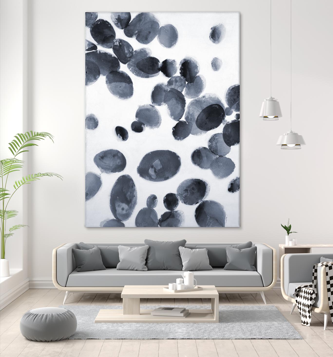 The Next Wave by Liz Jardine on GIANT ART - grays organic shapes