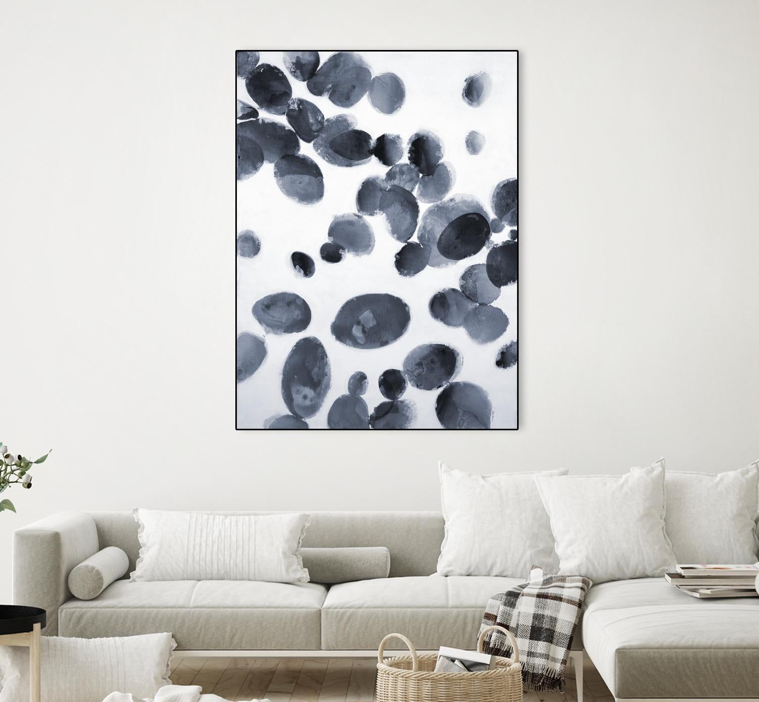 The Next Wave by Liz Jardine on GIANT ART - grays organic shapes