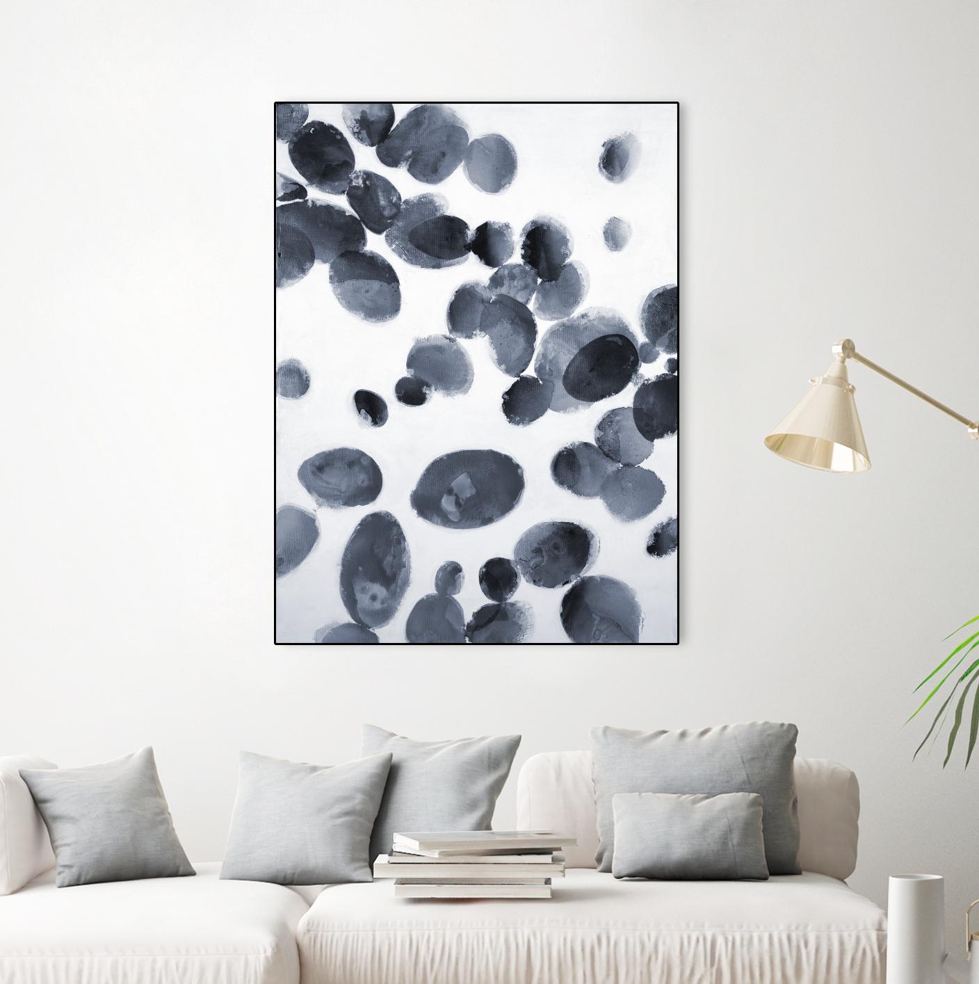 The Next Wave by Liz Jardine on GIANT ART - grays organic shapes