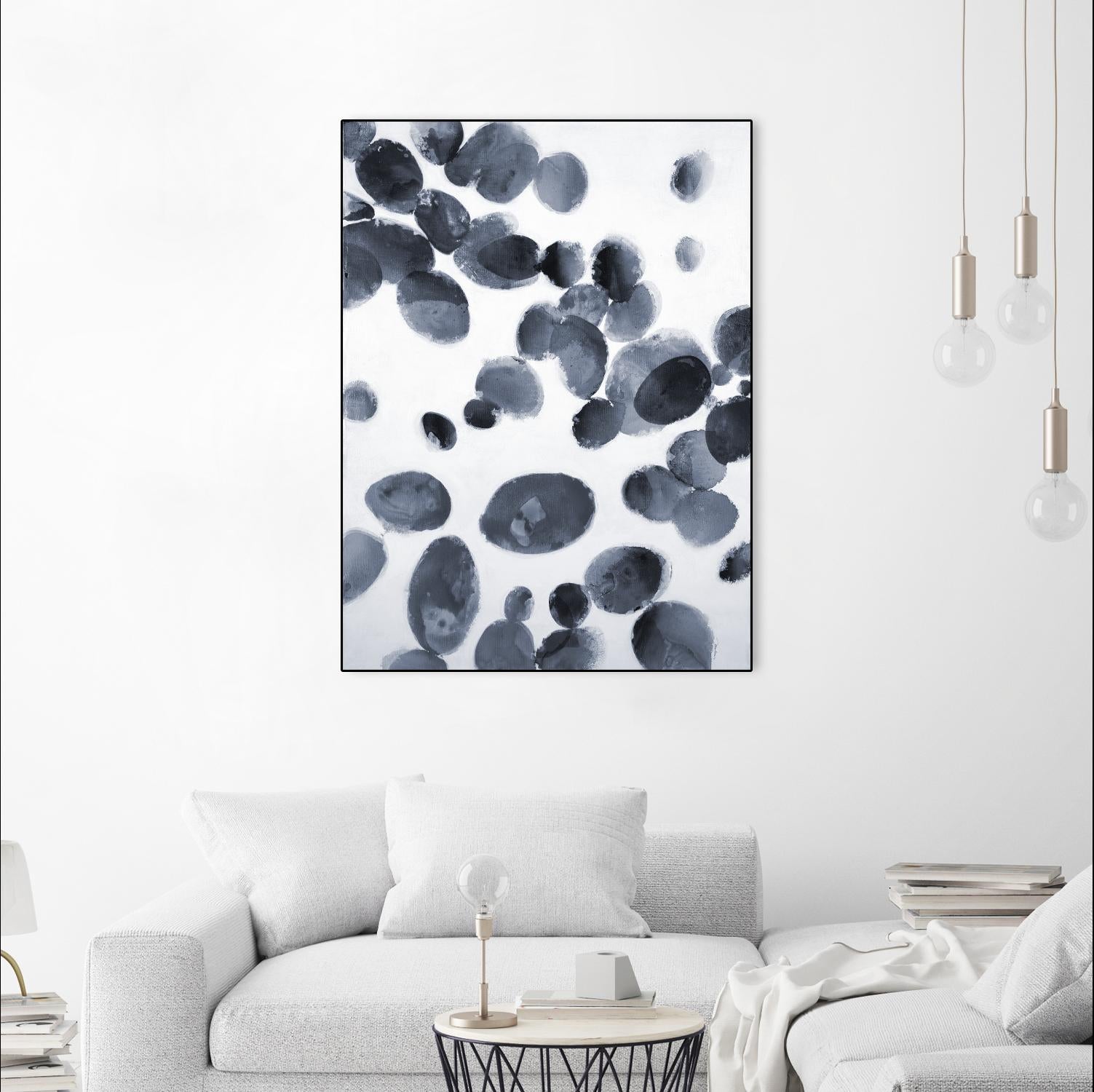 The Next Wave by Liz Jardine on GIANT ART - grays organic shapes