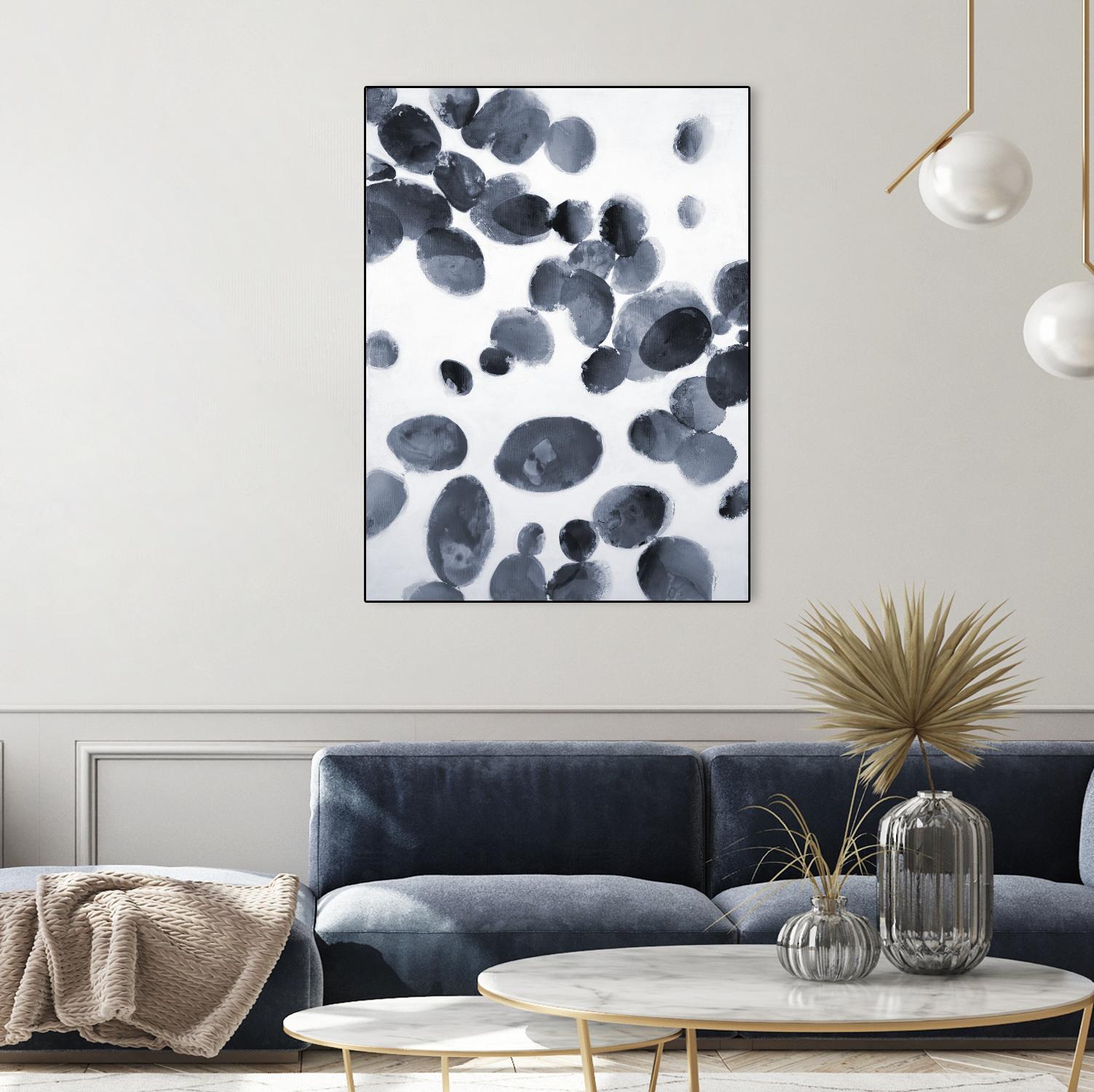 The Next Wave by Liz Jardine on GIANT ART - grays organic shapes