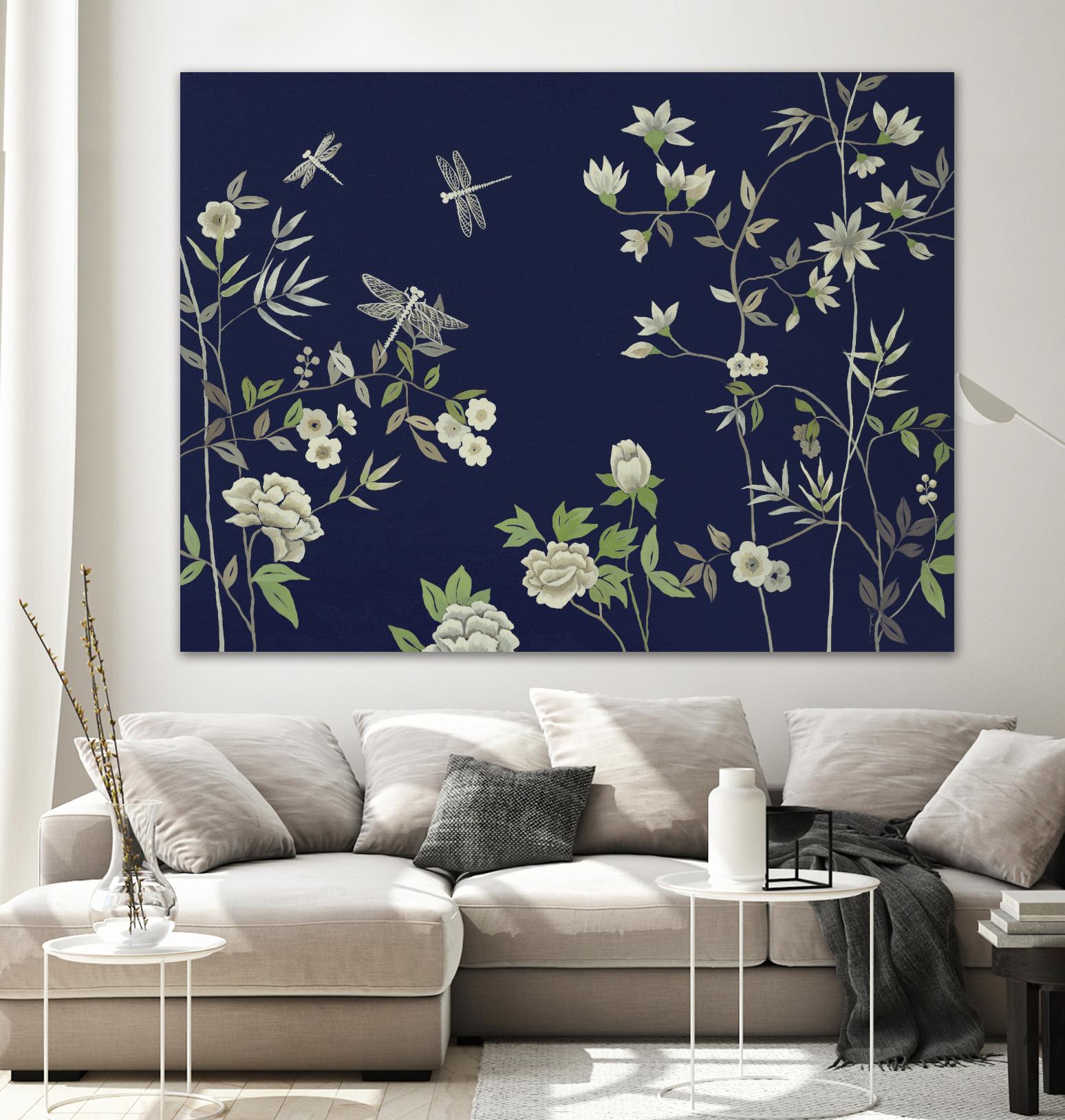 Silken Treasure II V6 by Liz Jardine on GIANT ART - blues florals