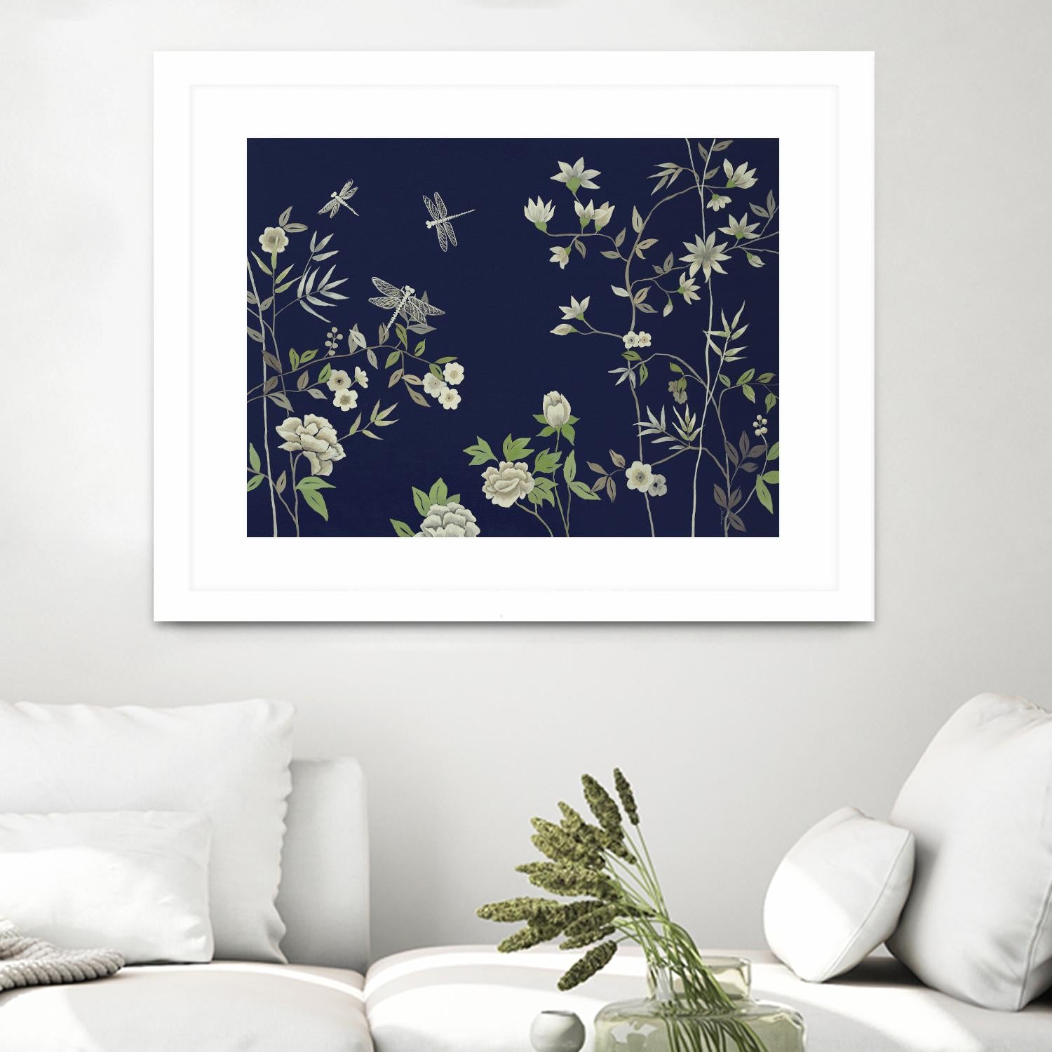 Silken Treasure II V6 by Liz Jardine on GIANT ART - blues florals