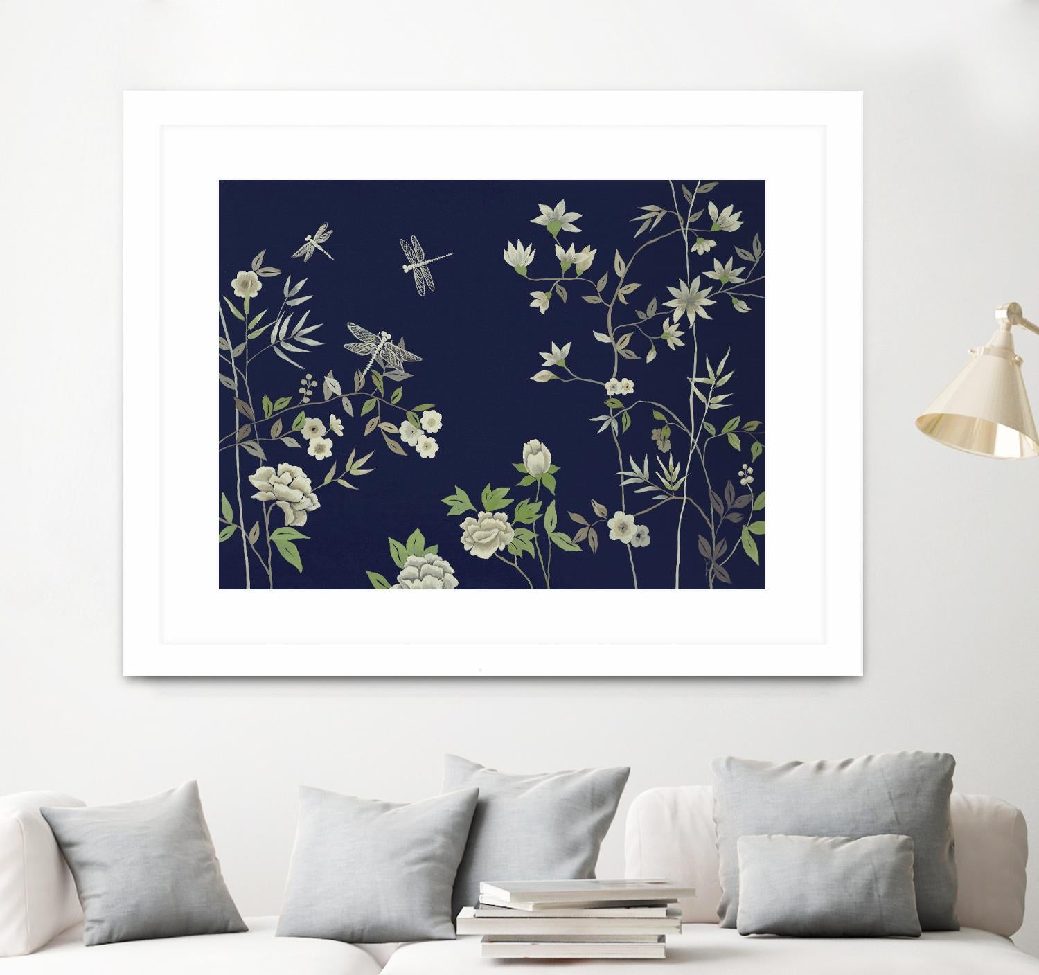 Silken Treasure II V6 by Liz Jardine on GIANT ART - blues florals