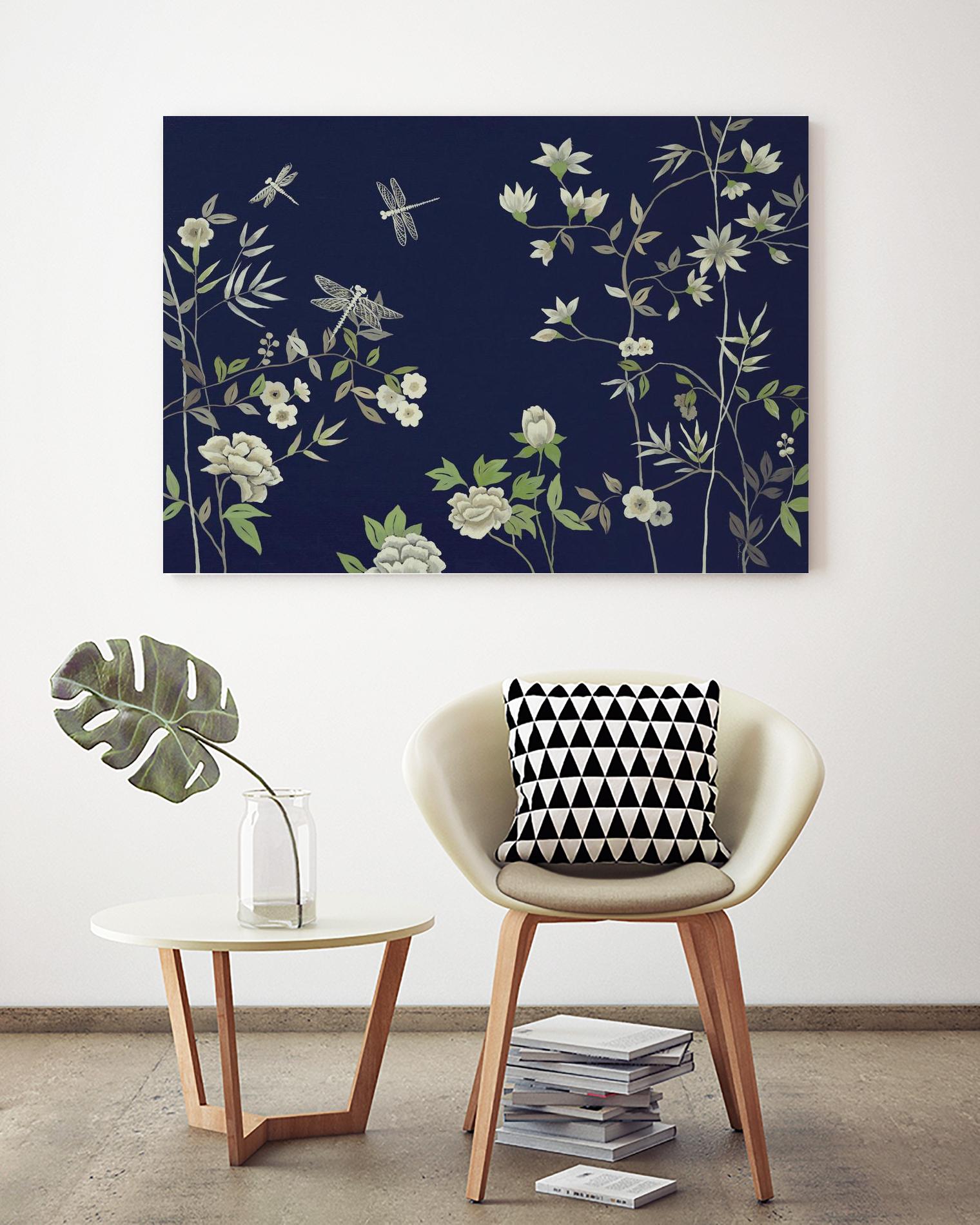 Silken Treasure II V6 by Liz Jardine on GIANT ART - blues florals