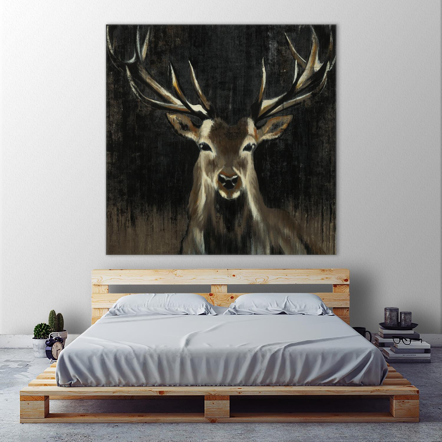 Young Buck by Liz Jardine on GIANT ART - black animals