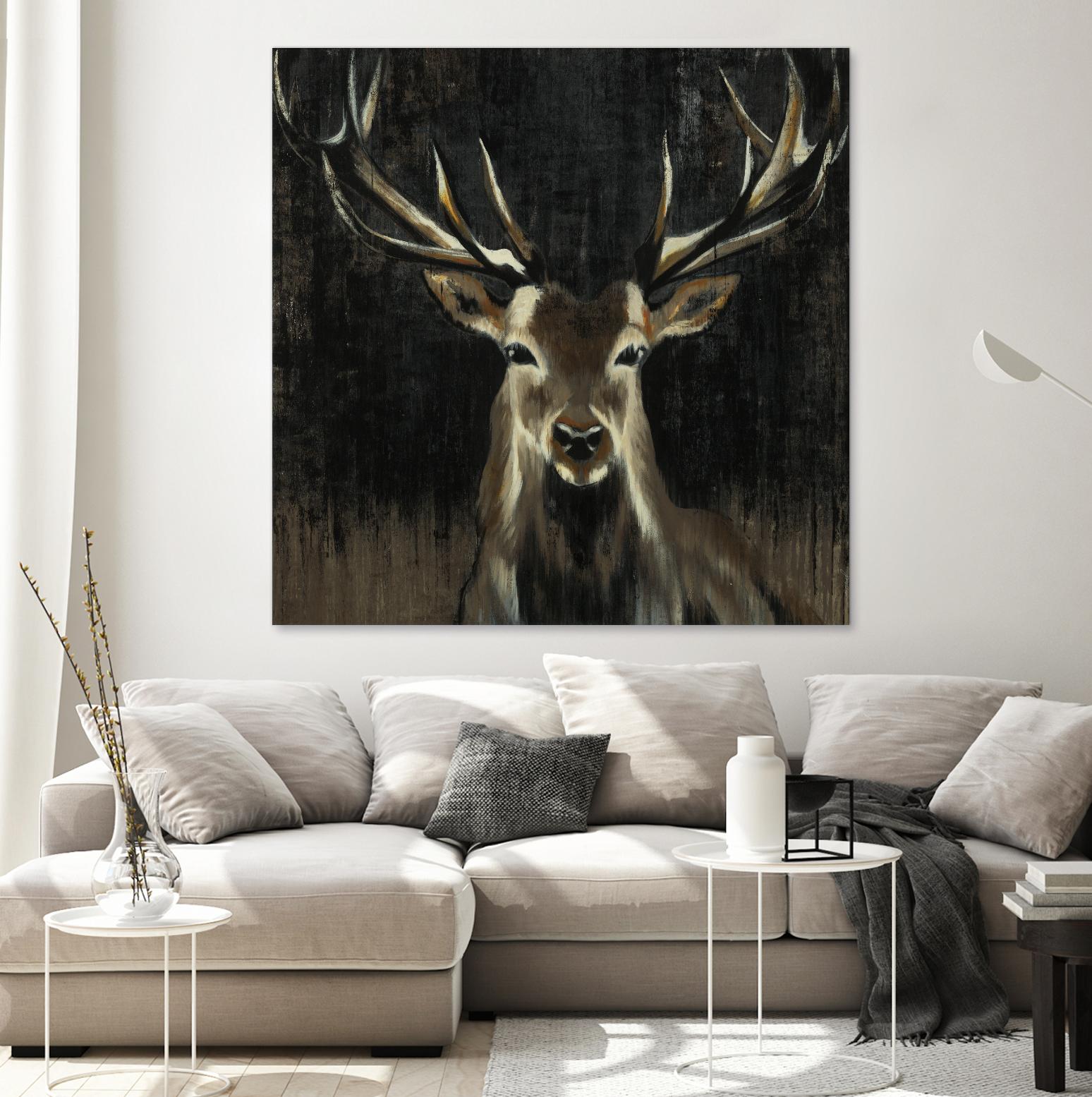 Young Buck by Liz Jardine on GIANT ART - black animals