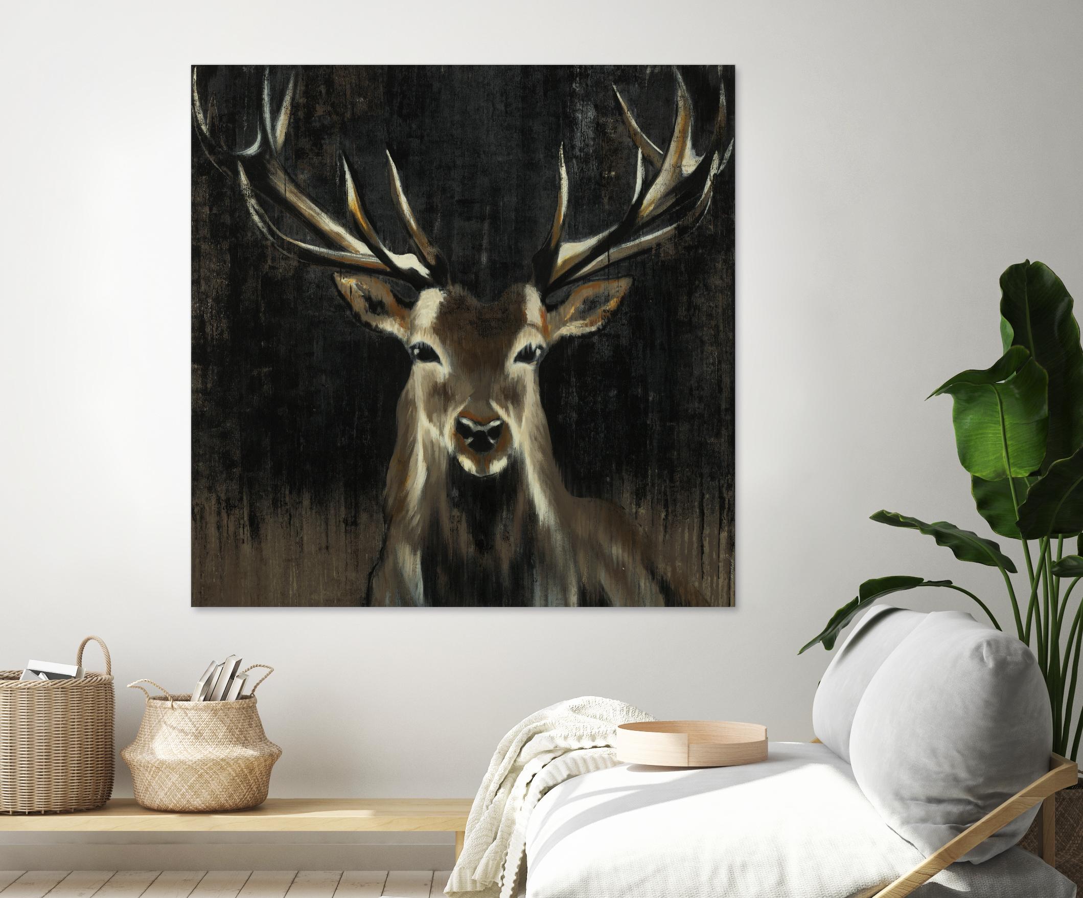 Young Buck by Liz Jardine on GIANT ART - black animals