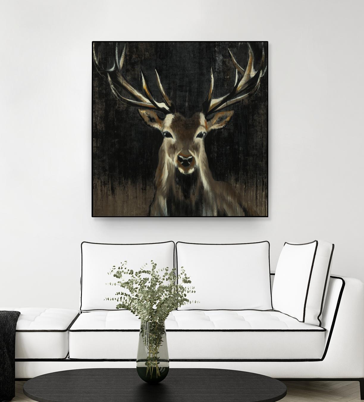 Young Buck by Liz Jardine on GIANT ART - black animals