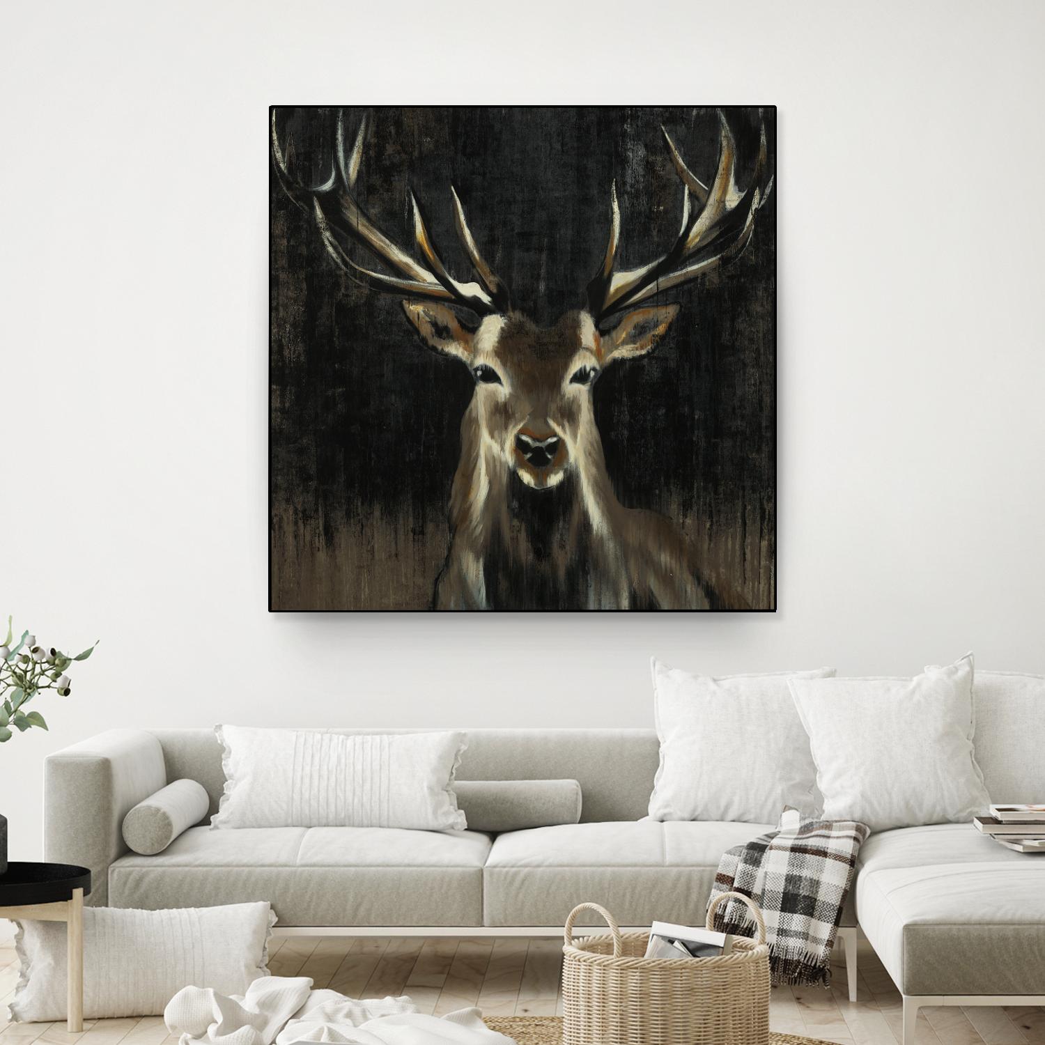 Young Buck by Liz Jardine on GIANT ART - black animals