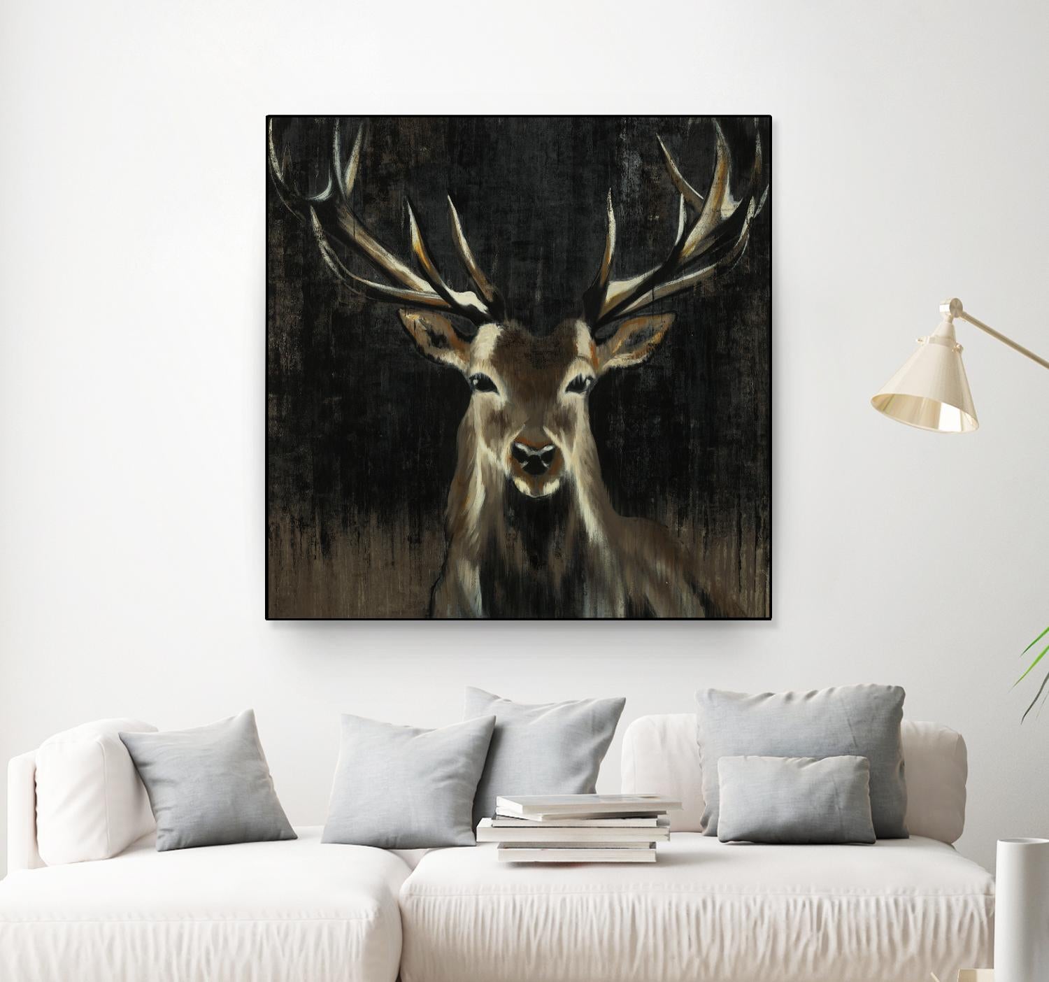 Young Buck by Liz Jardine on GIANT ART - black animals