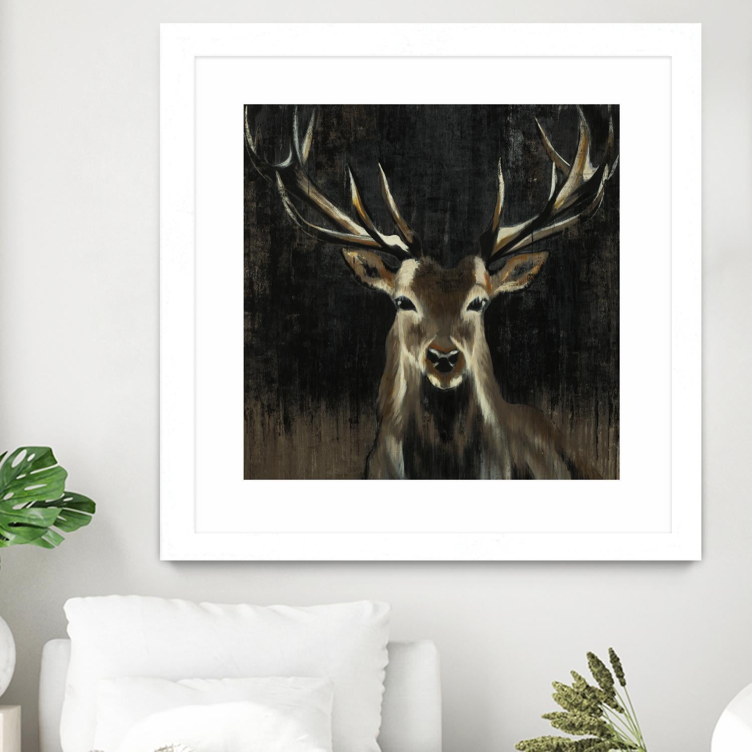 Young Buck by Liz Jardine on GIANT ART - black animals