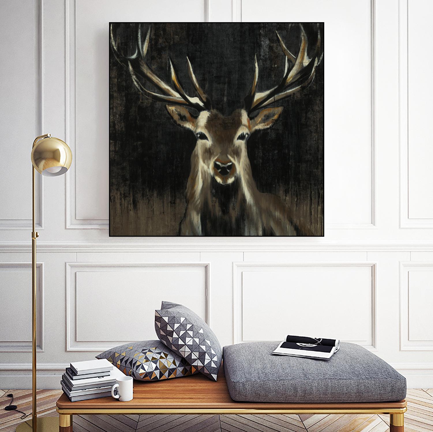 Young Buck by Liz Jardine on GIANT ART - black animals