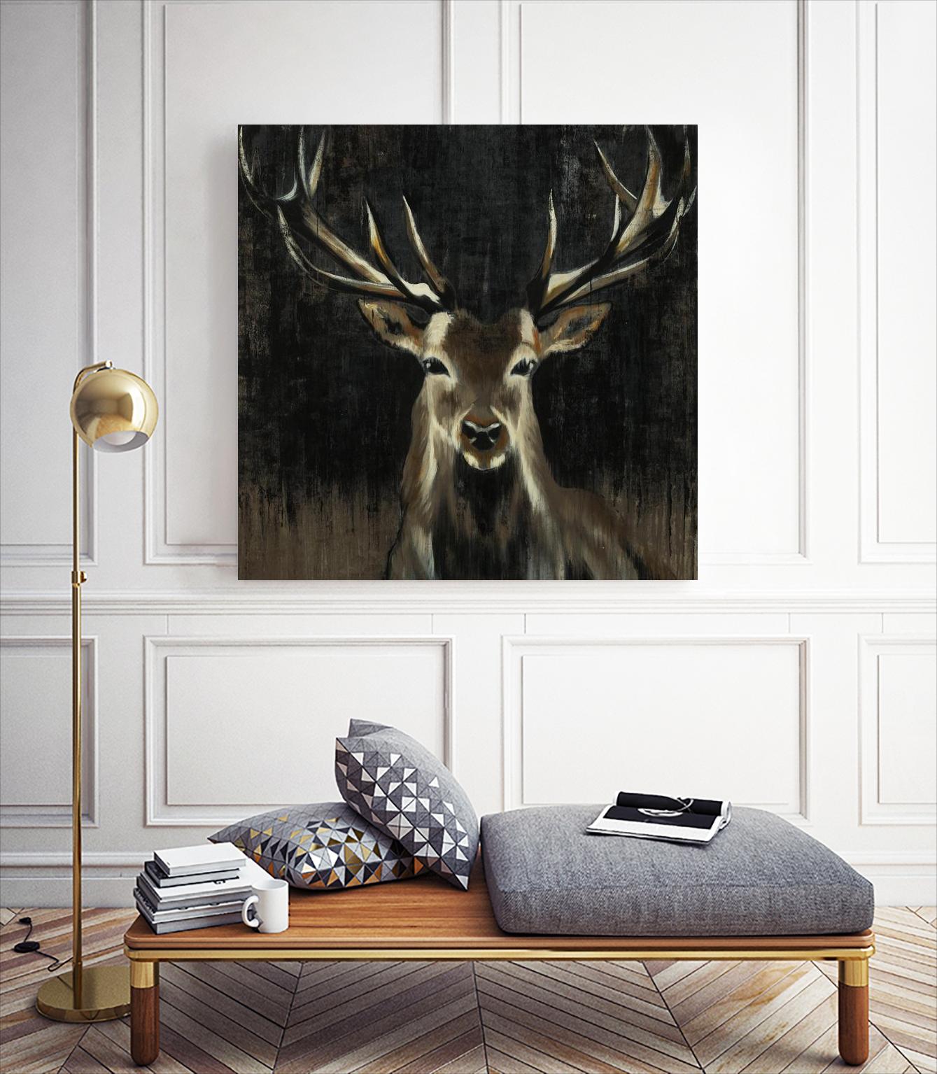 Young Buck by Liz Jardine on GIANT ART - black animals