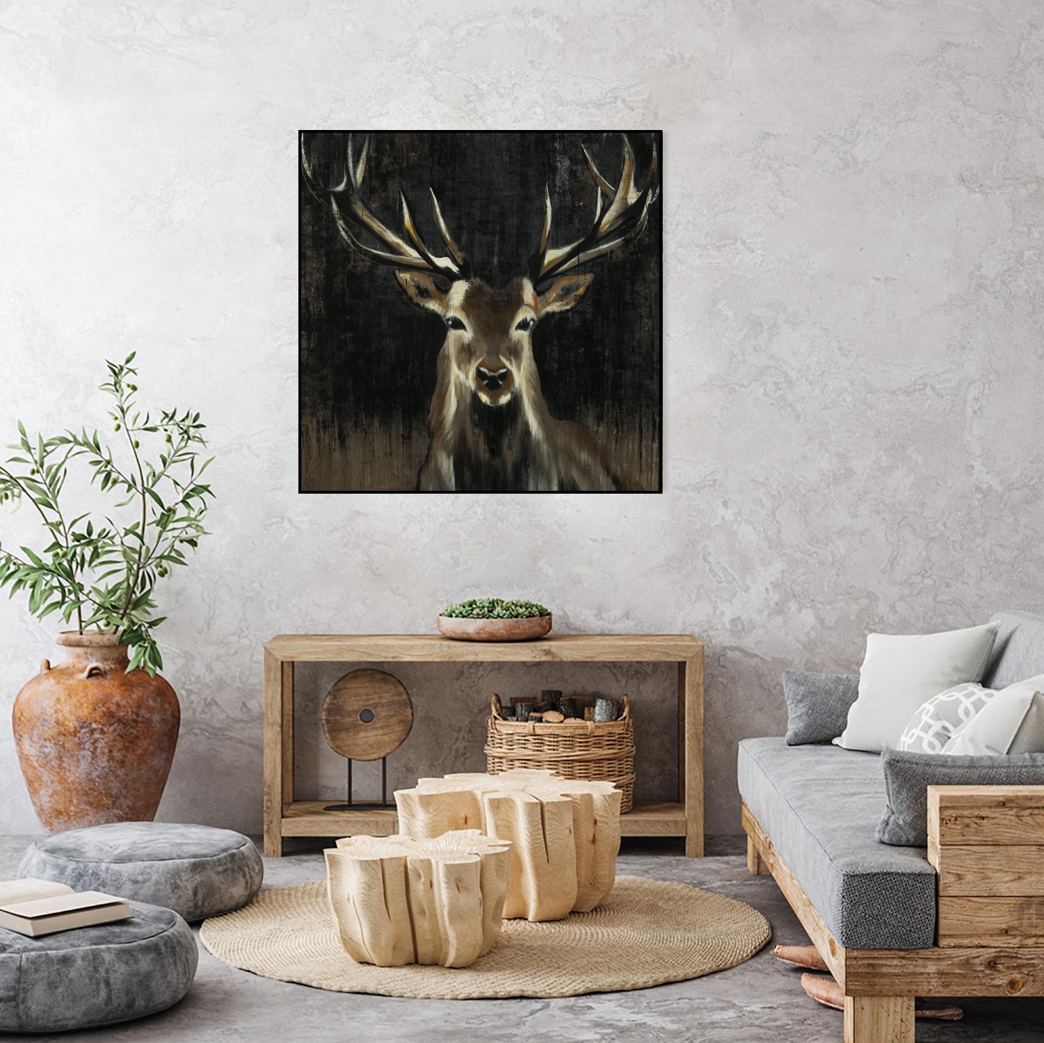 Young Buck by Liz Jardine on GIANT ART - black animals