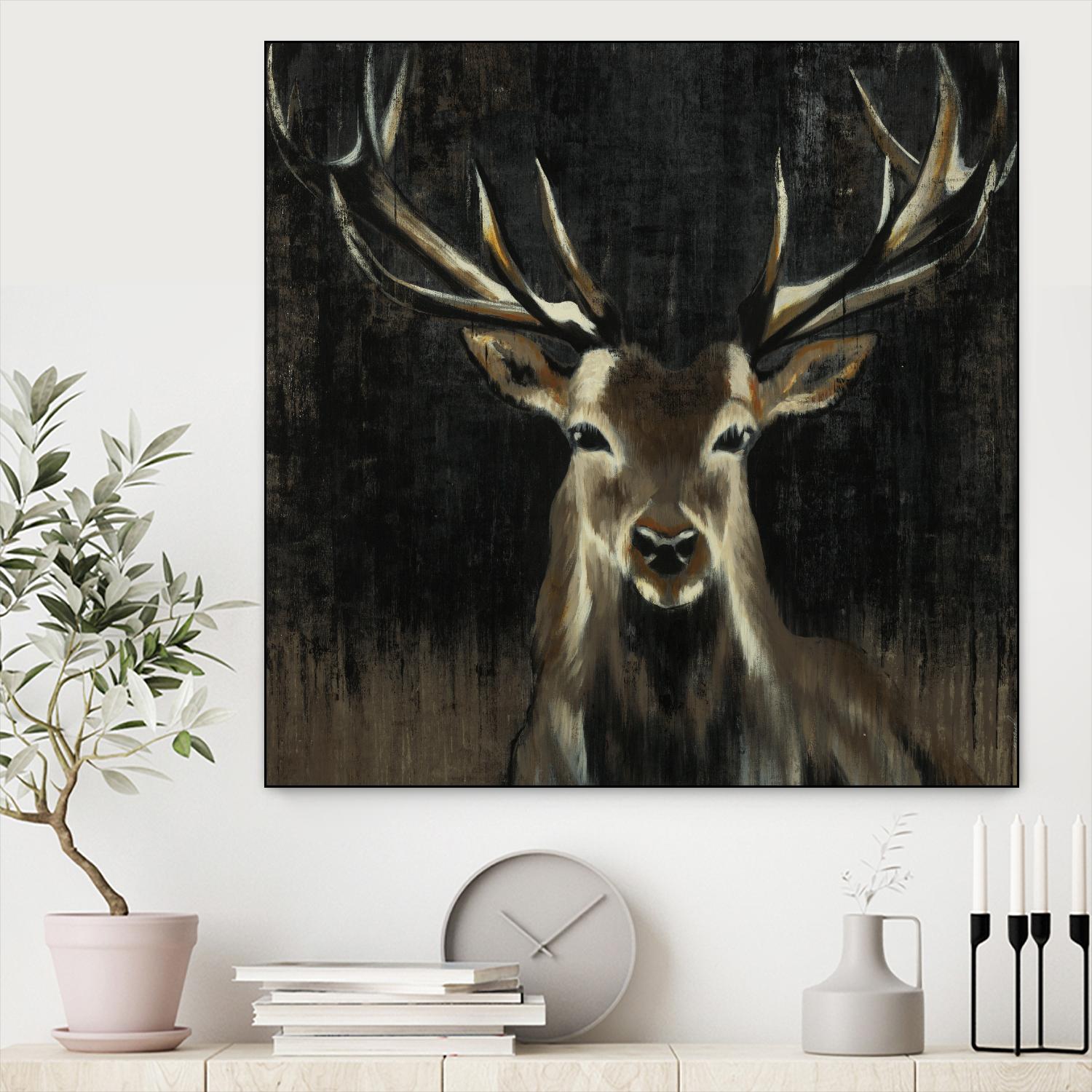 Young Buck by Liz Jardine on GIANT ART - black animals