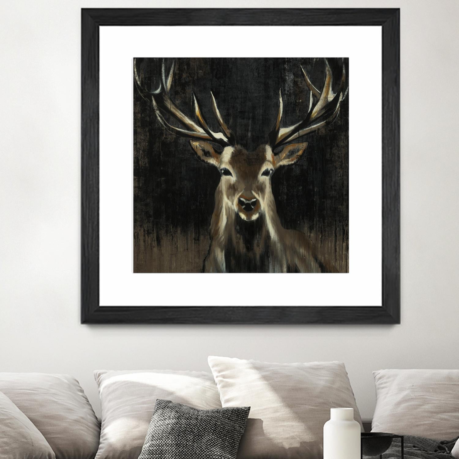 Young Buck by Liz Jardine on GIANT ART - black animals