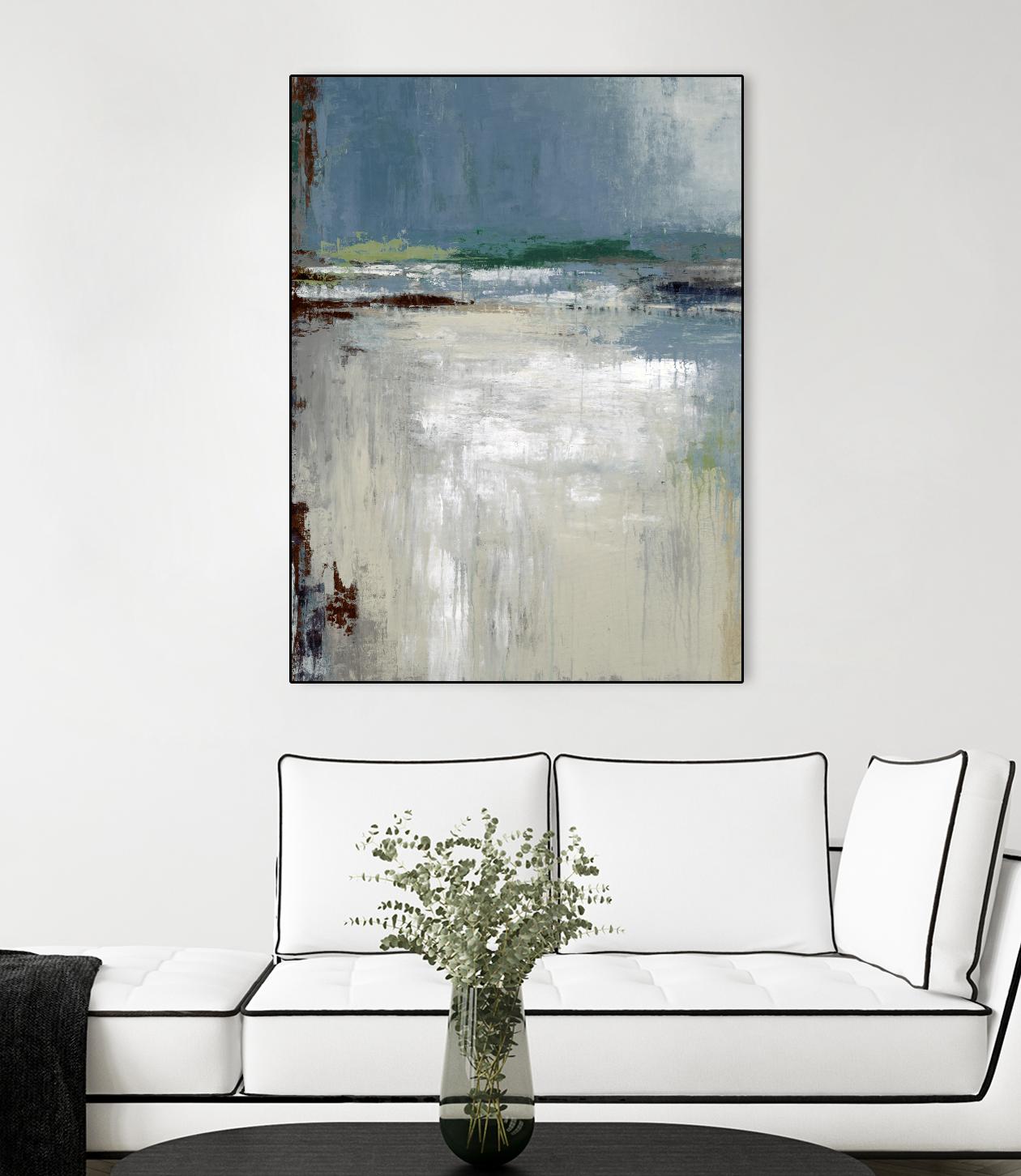 Soft Horizon by Liz Jardine on GIANT ART - white abstract