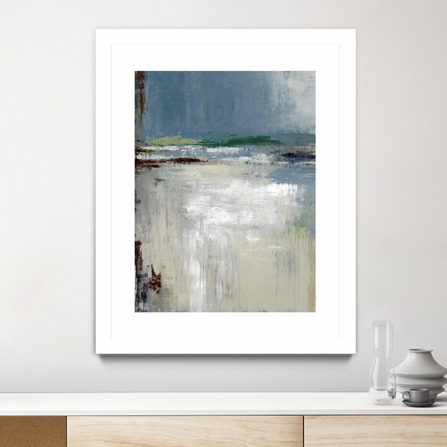 Soft Horizon by Liz Jardine on GIANT ART - white abstract